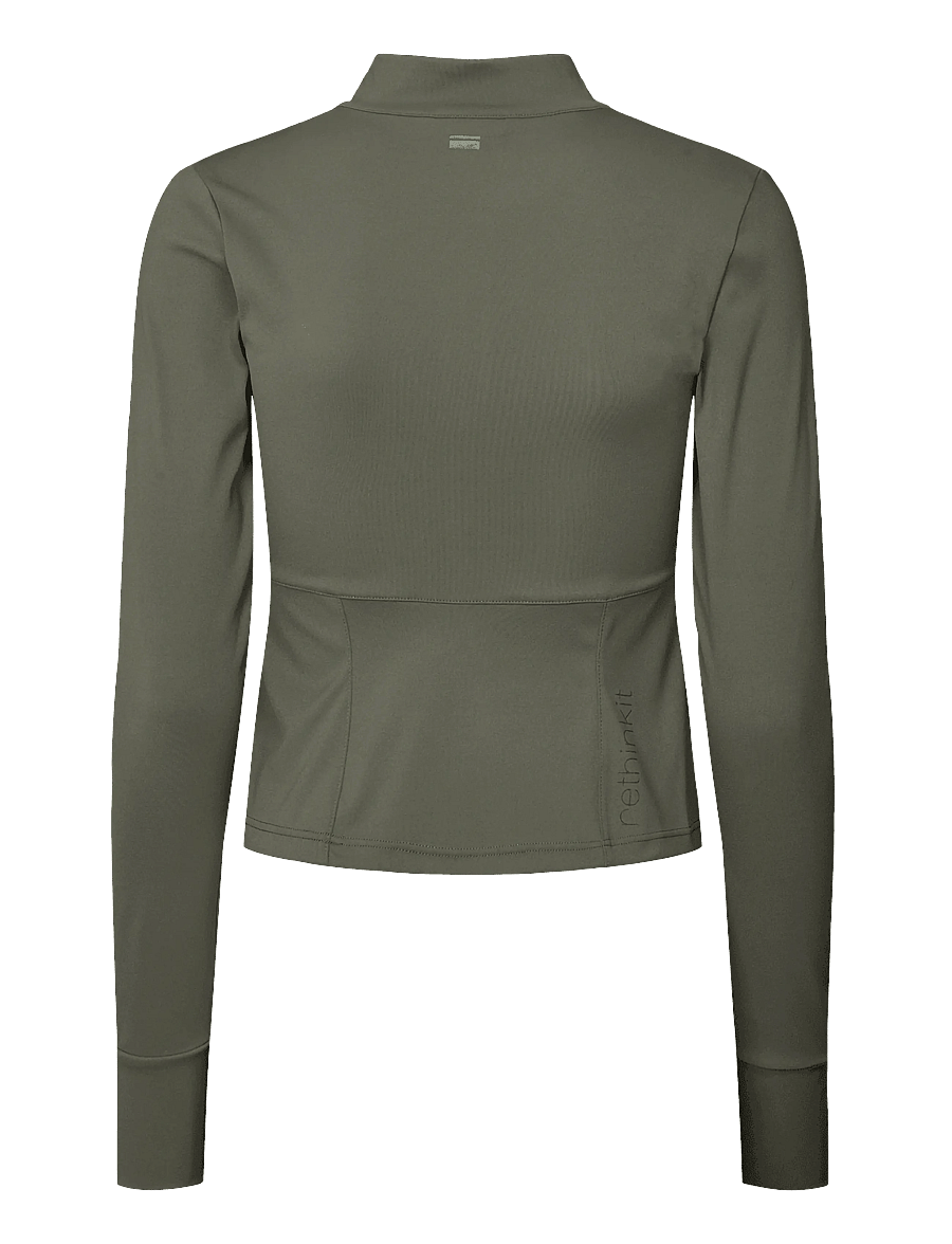 Rethinkit Studios - Butter Soft Half Zip True to body - tops - charcoal olive - 1