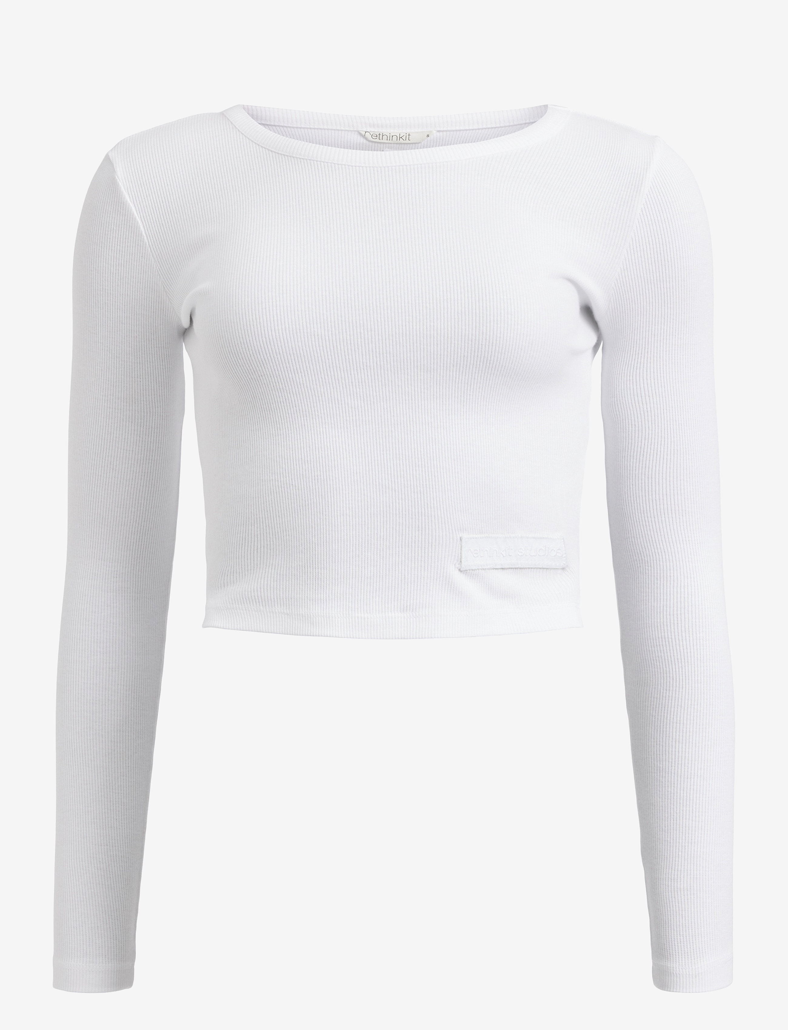 Rethinkit Studios - Soft Rib Crop Tee Key - white - 1
