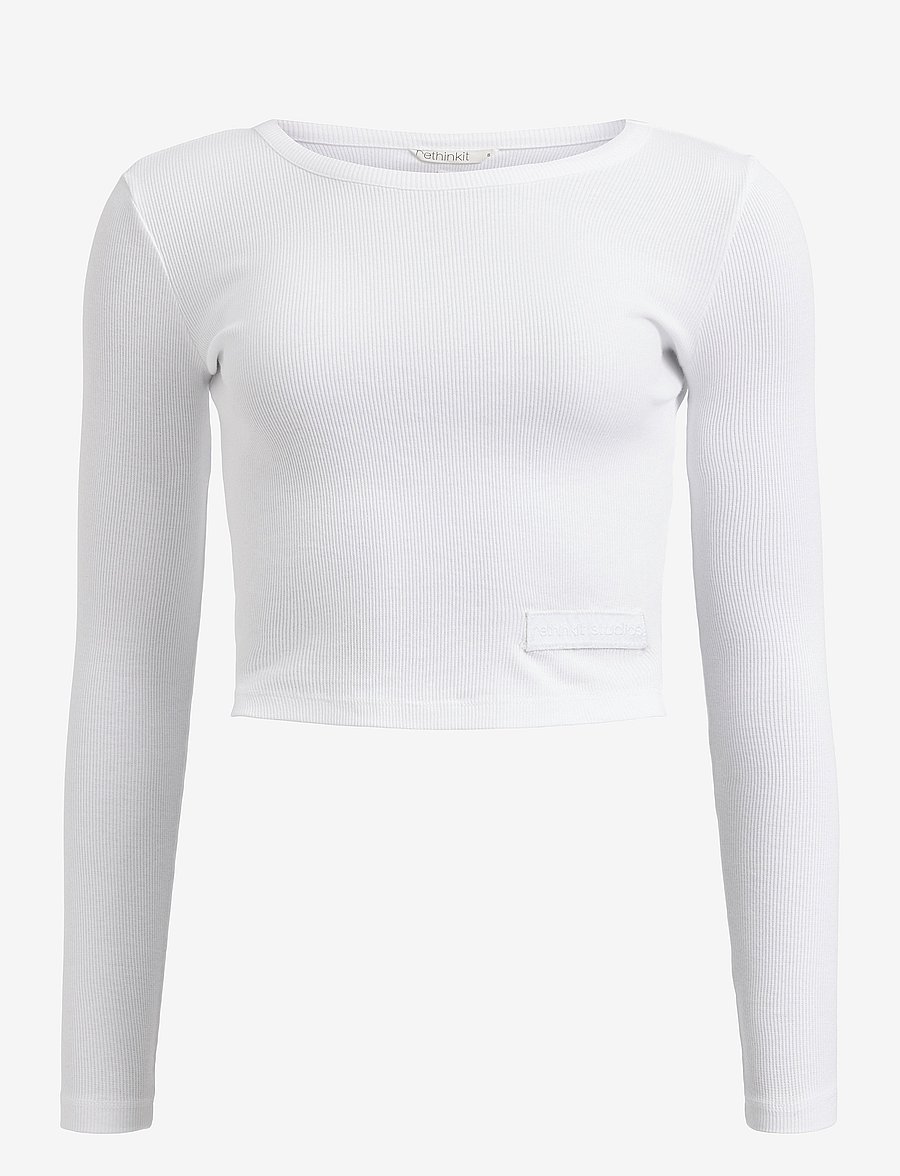 Rethinkit Studios - Soft Rib Crop Tee Key - white - 1