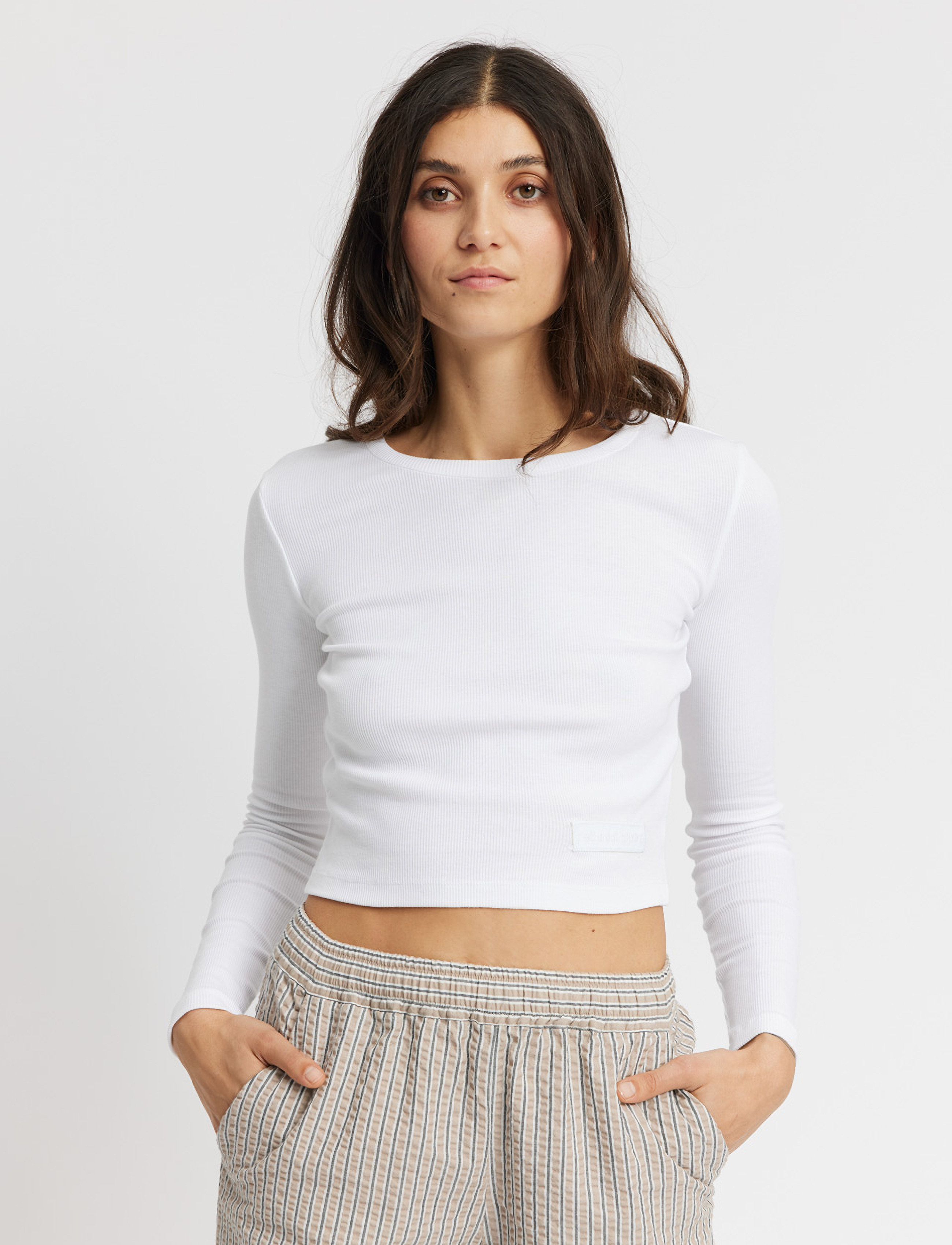 Soft Rib Crop Tee Key