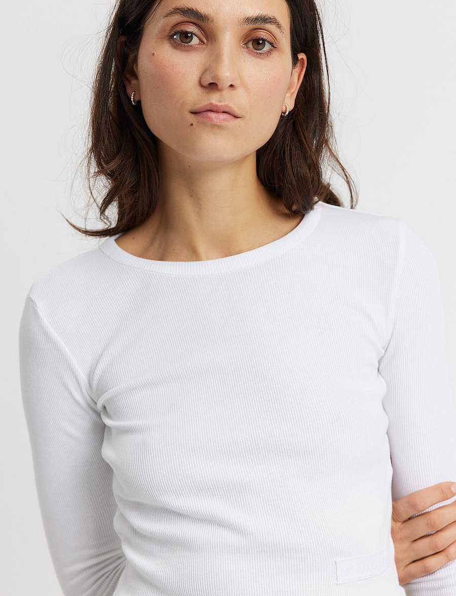 Rethinkit Studios - Soft Rib Crop Tee Key - white - 3