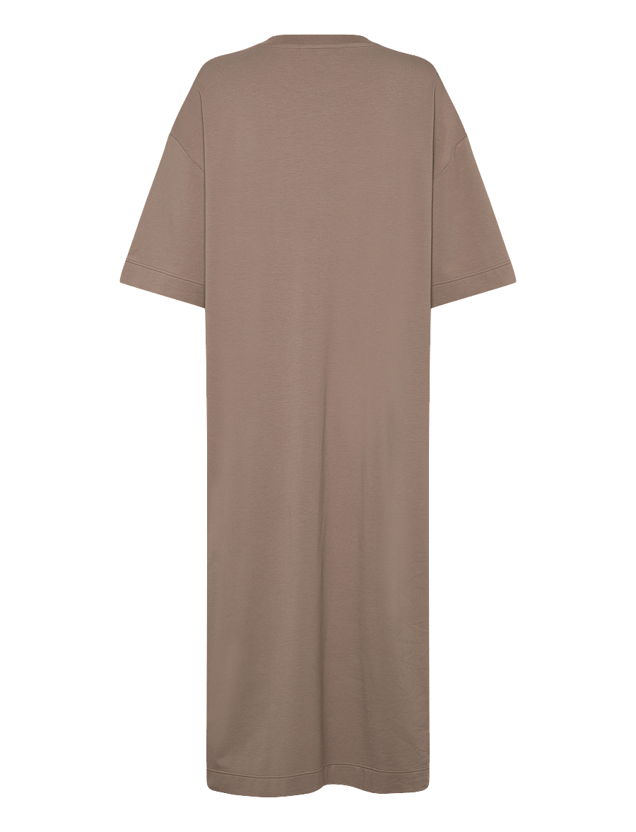Rethinkit Studios - Light Sweat Tee dress - sukienki - warm grey - 1