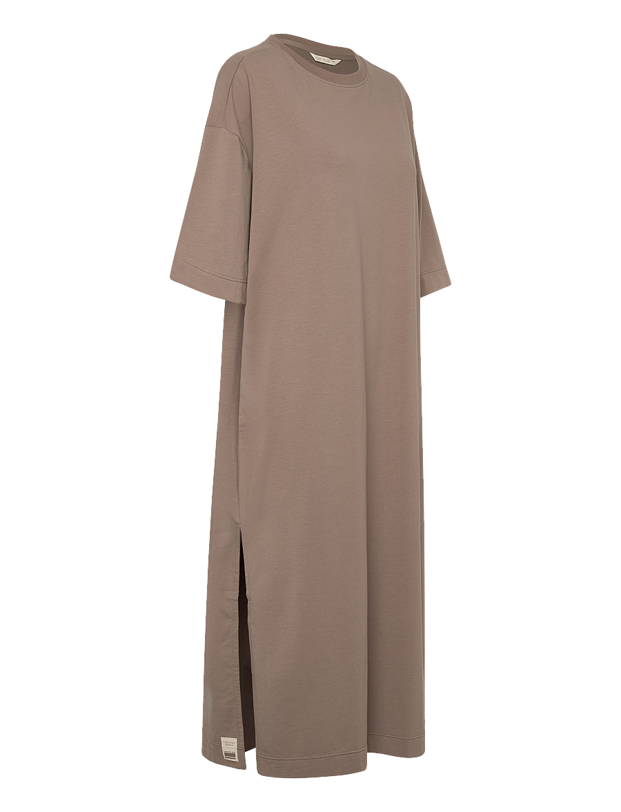 Rethinkit Studios - Light Sweat Tee dress - sukienki - warm grey - 2