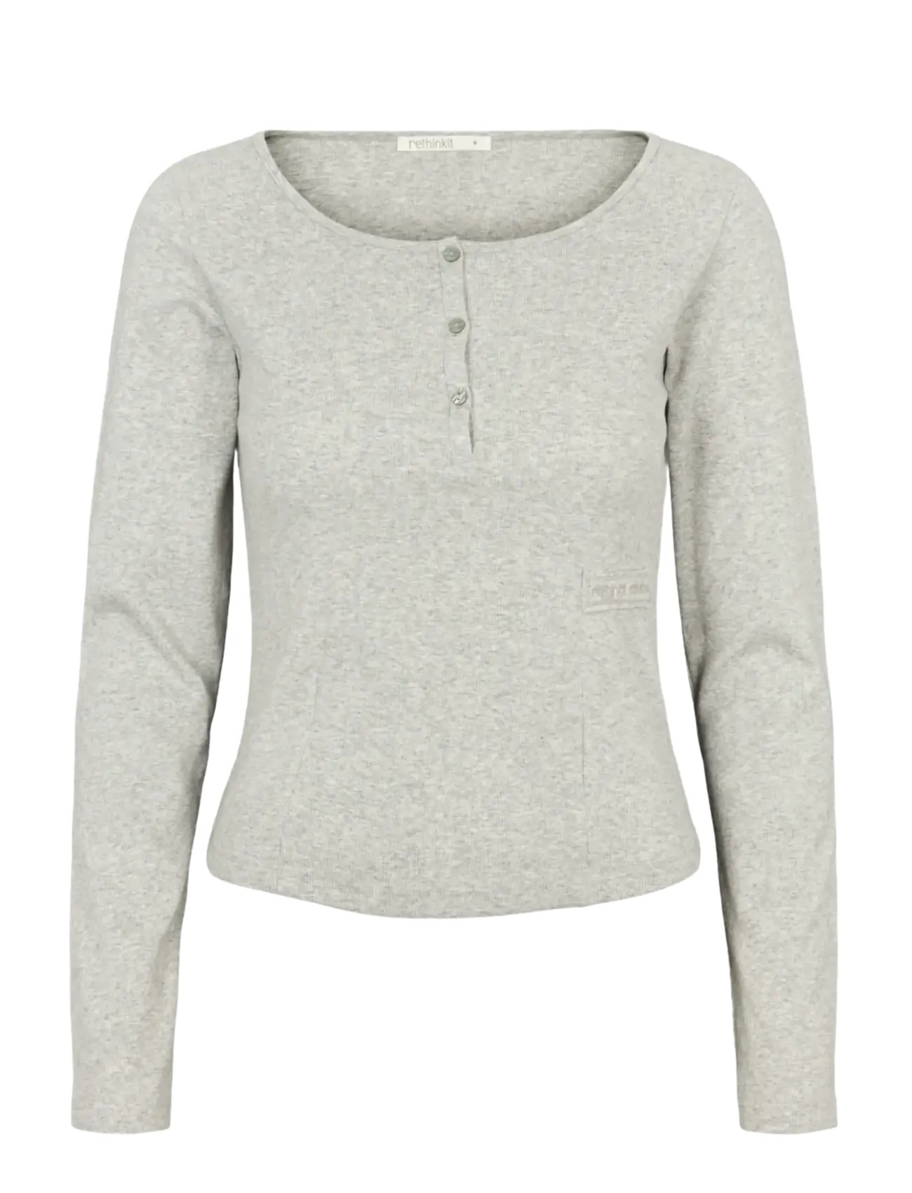 Rethinkit Studios Elevate L/S T-shirt - Kläder - GREY MELANGE / grey