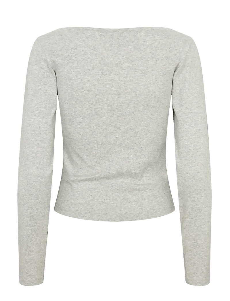 Rethinkit Studios - Elevate L/S T-shirt - alussärgid ja t-särgid - grey melange - 2