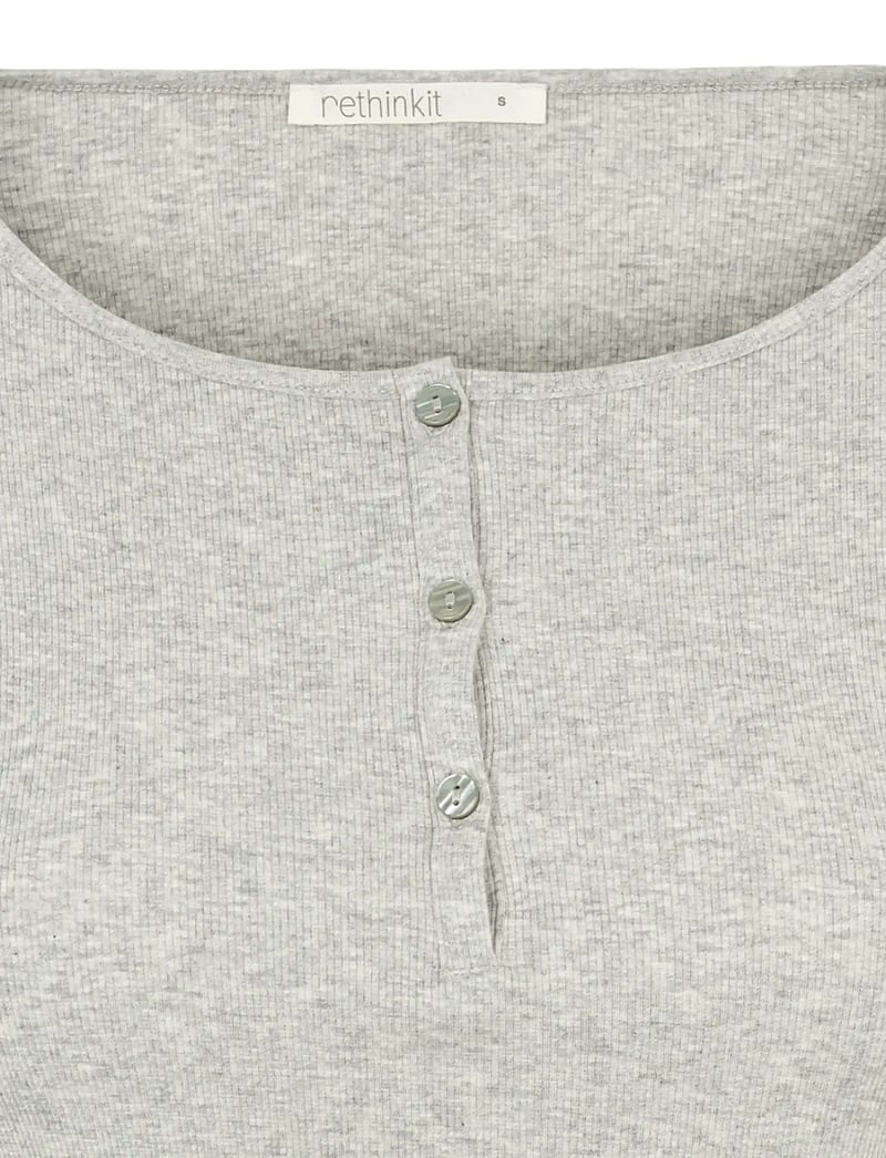 Rethinkit Studios - Elevate L/S T-shirt - alussärgid ja t-särgid - grey melange - 5