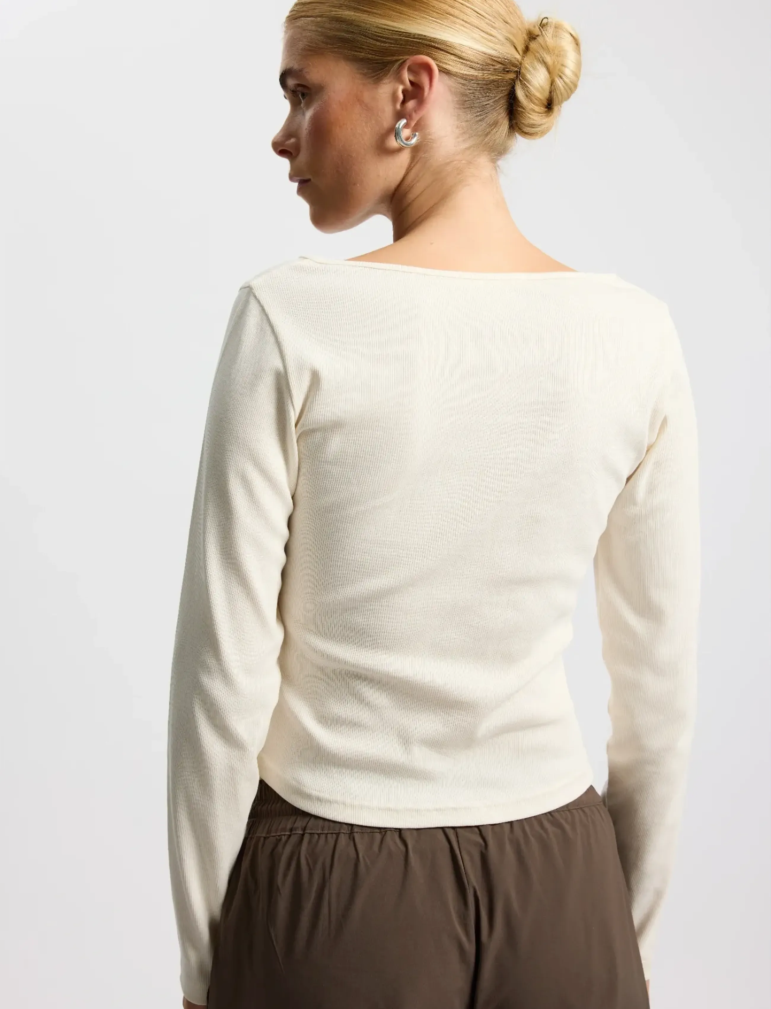 Rethinkit Studios - Elevate L/S T-shirt - langærmede overdele - ivory - 4