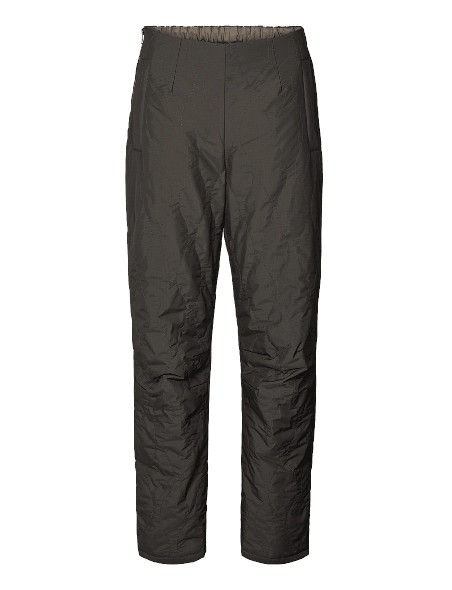Rethinkit Studios - Quilted Trousers Field - lauko kelnės - almost black - 0
