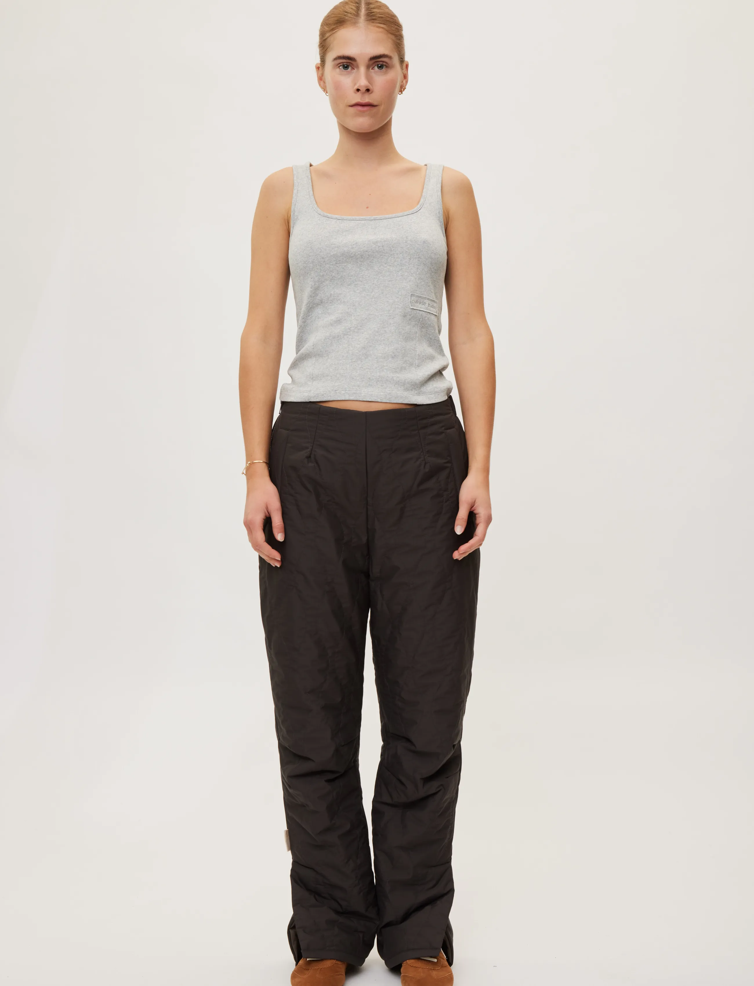 Rethinkit Studios Quilted Trousers Field, S, Sport Pants, Schwarz - Outdoor Frauen