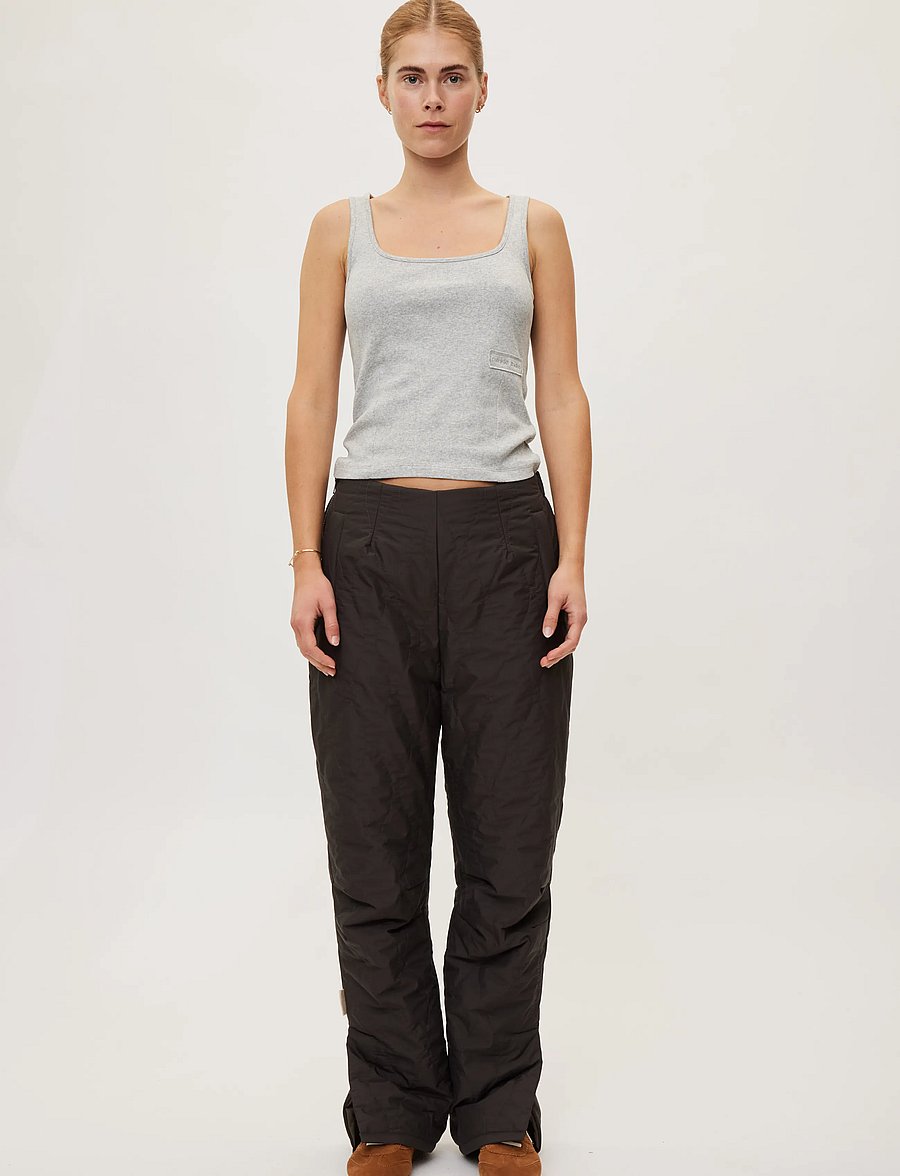 Rethinkit Studios - Quilted Trousers Field - vabaõhupüksid - almost black - 0