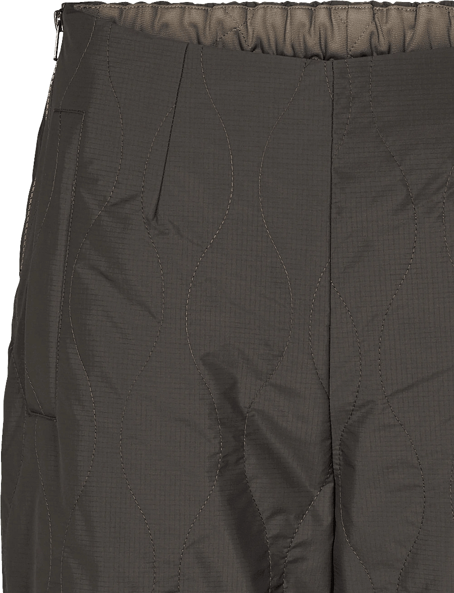 Rethinkit Studios - Quilted Trousers Field - lauko kelnės - almost black - 2