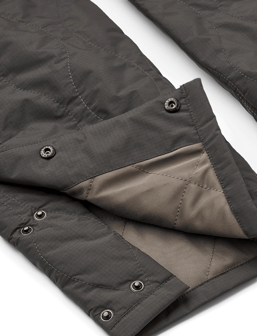 Rethinkit Studios - Quilted Trousers Field - lauko kelnės - almost black - 3