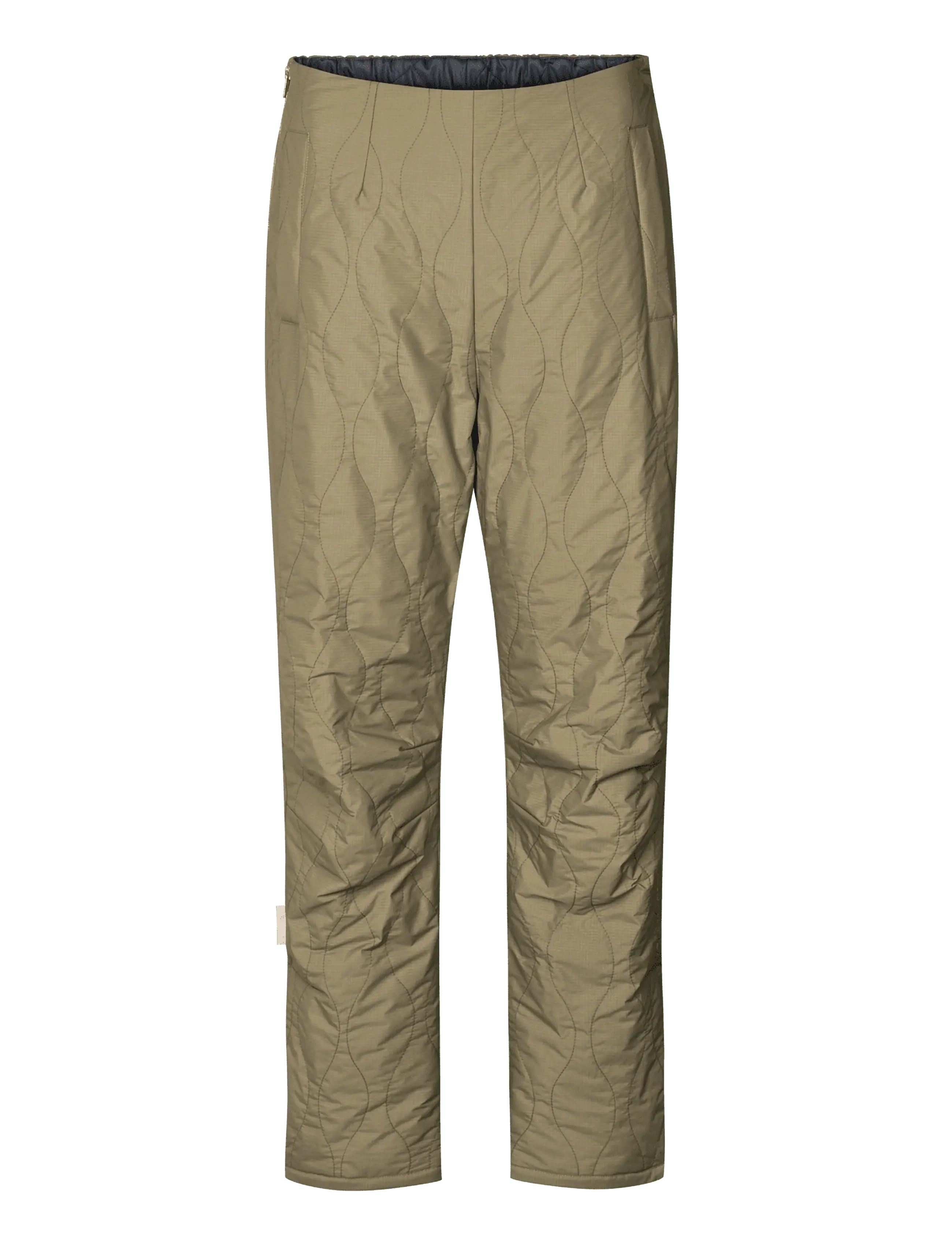 Rethinkit Studios Quilted Trousers Field - Lauko kelnės - DUST GREEN / khaki/green