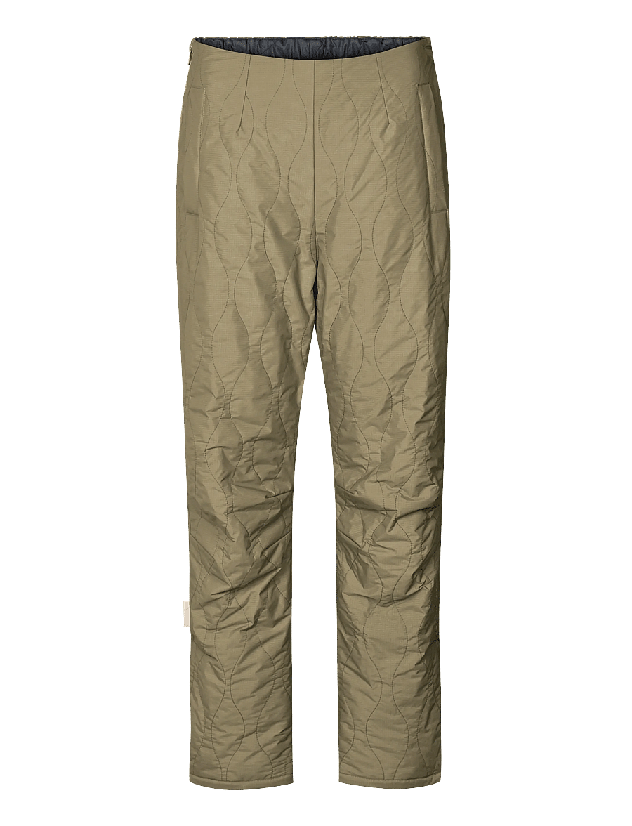 Rethinkit Studios - Quilted Trousers Field - friluftsbyxor - dust green - 0