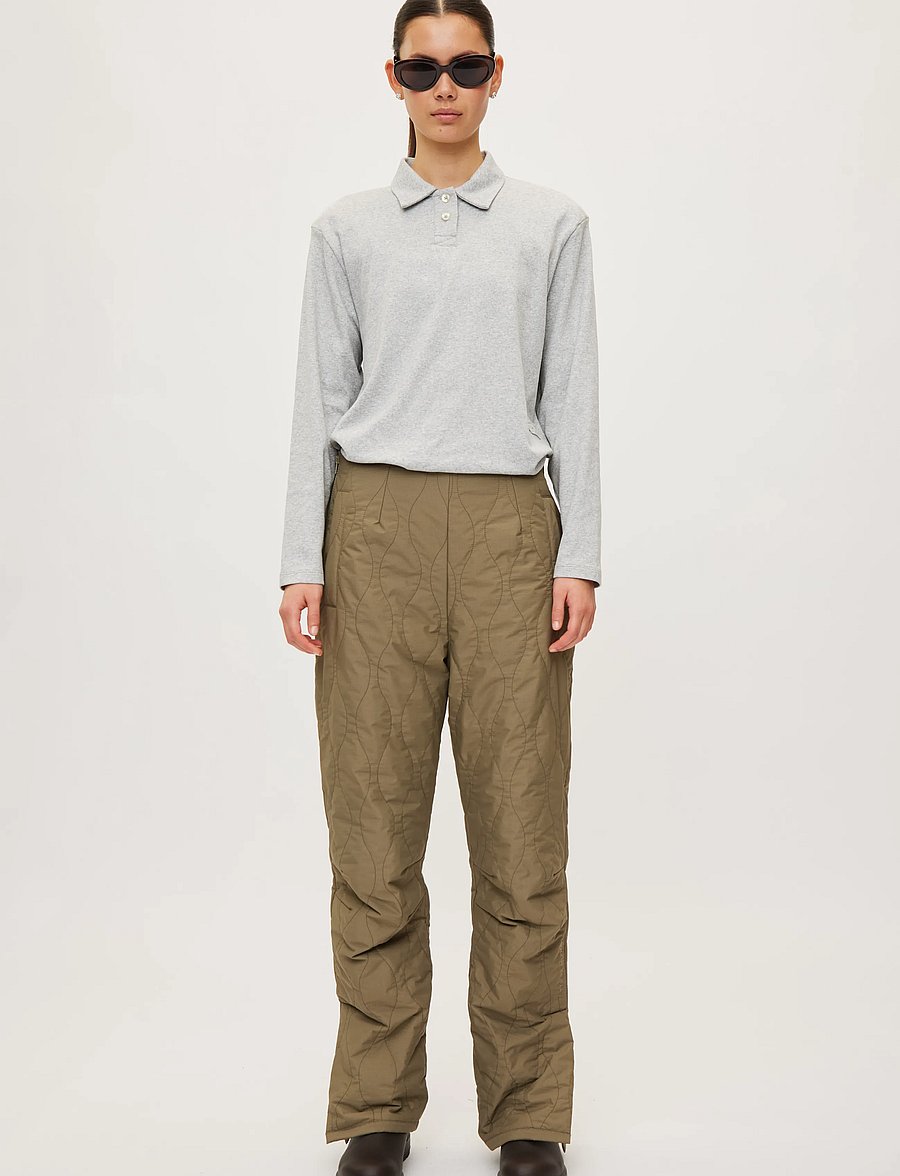 Rethinkit Studios - Quilted Trousers Field - outdoorhosen - dust green - 0