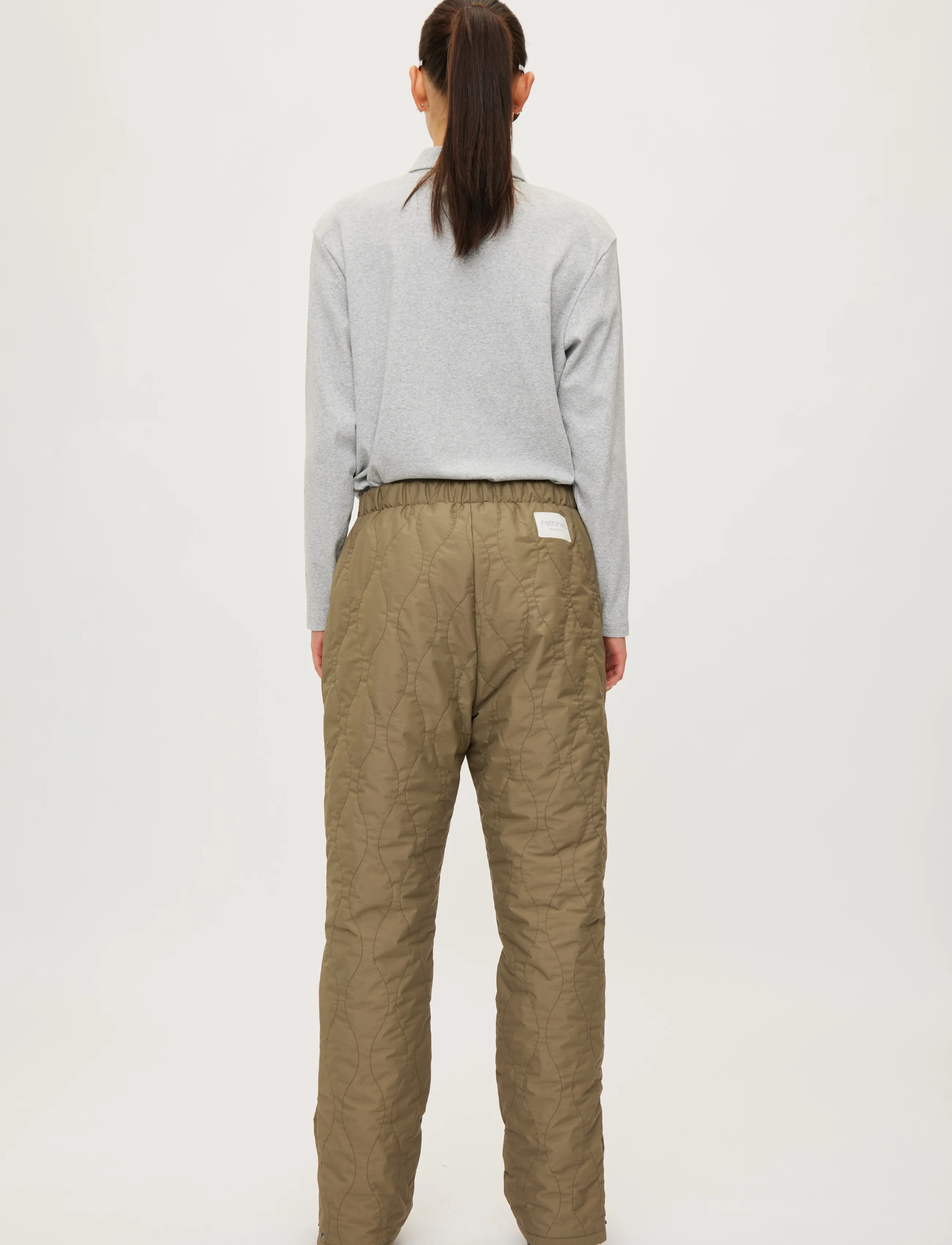 Rethinkit Studios - Quilted Trousers Field - outdoorhosen - dust green - 4