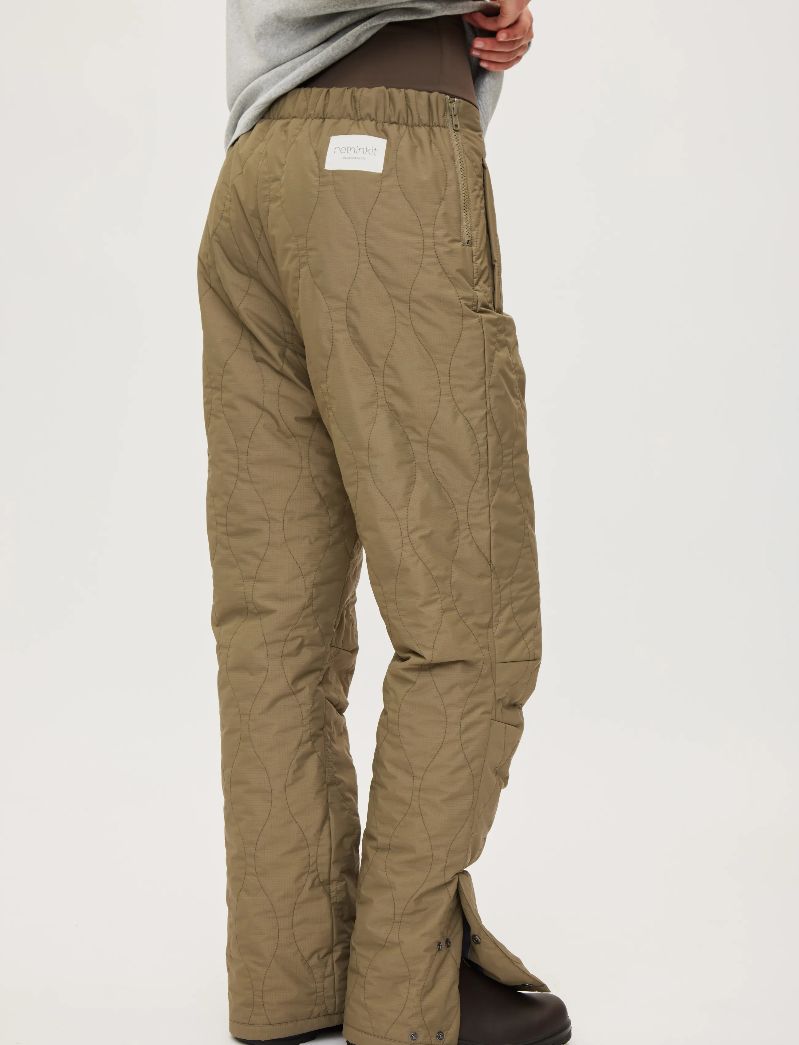 Rethinkit Studios - Quilted Trousers Field - outdoorhosen - dust green - 5