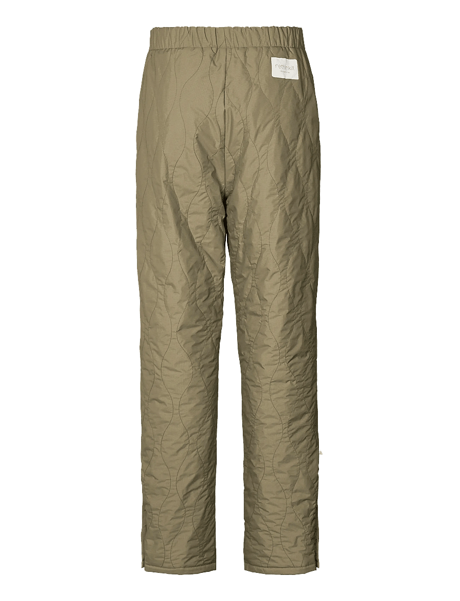 Rethinkit Studios - Quilted Trousers Field - friluftsbyxor - dust green - 1