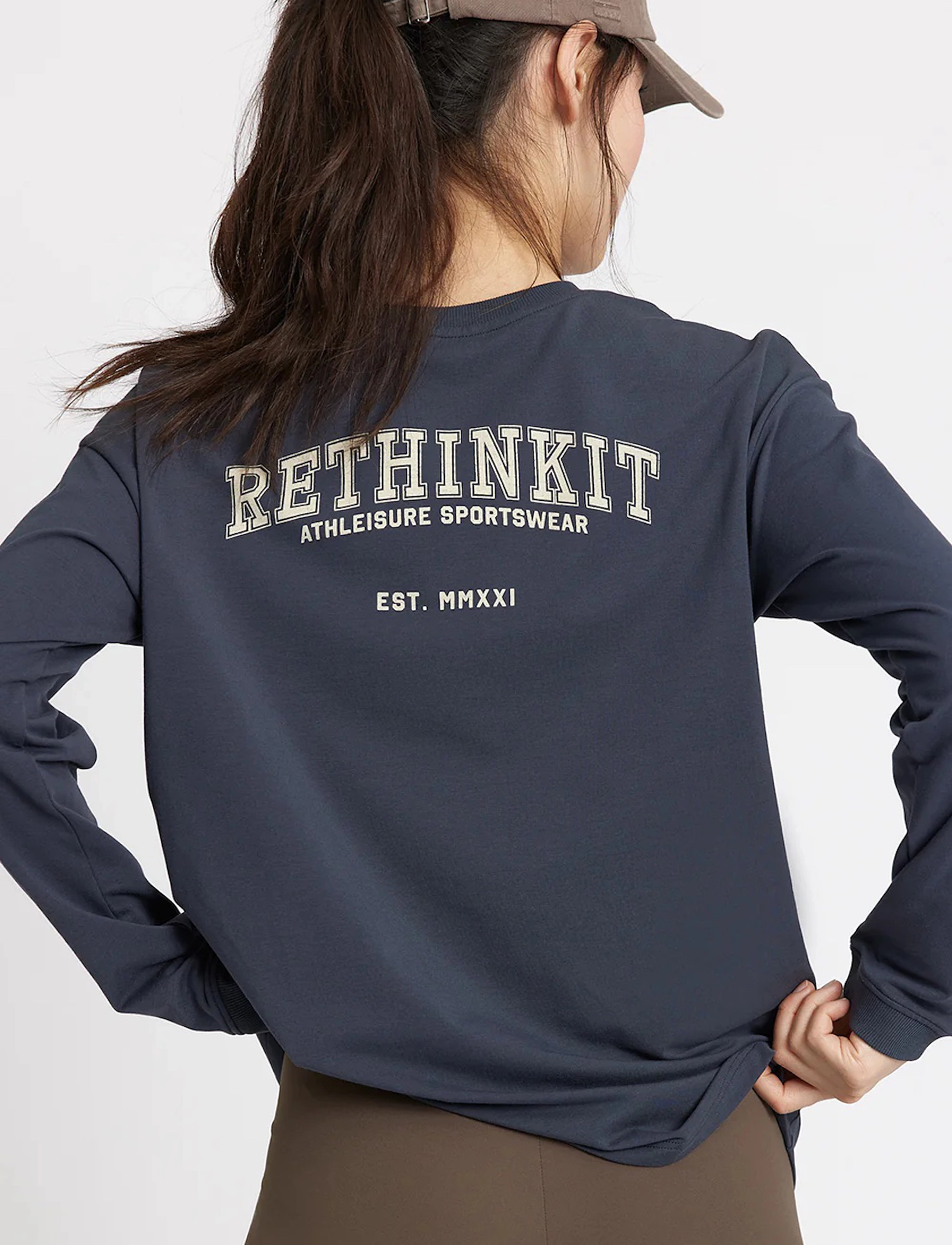 Rethinkit Studios - Light Sweat Tee - langærmede overdele - ink - 3