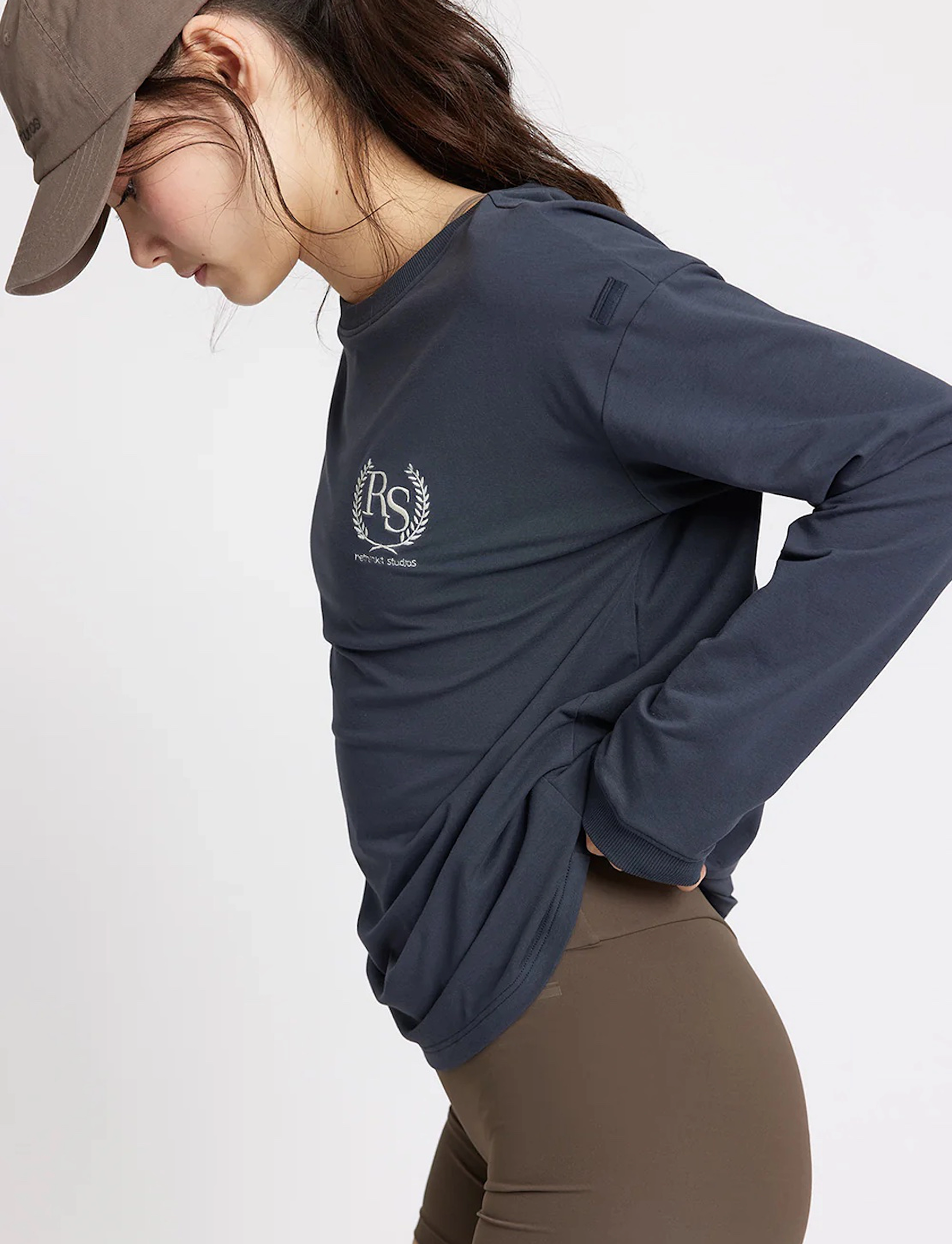 Rethinkit Studios - Light Sweat Tee - langærmede overdele - ink - 4