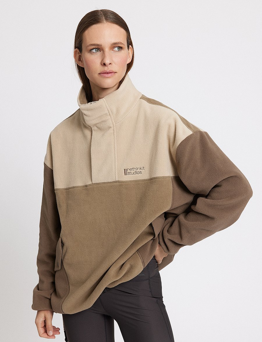 Rethinkit Studios - Polar Fleece Uni Campfire - multi brown - 5