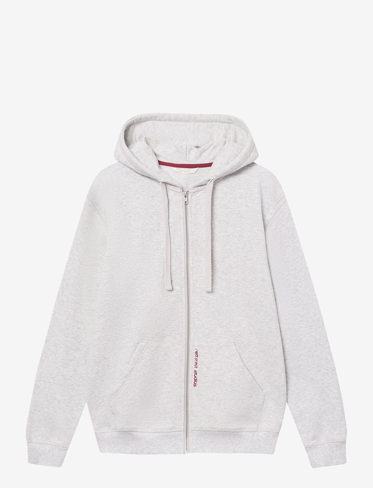 Rethinkit Studios - Sweat zip hoodie unisex Easy - huvtröjor - light melange grey - 0