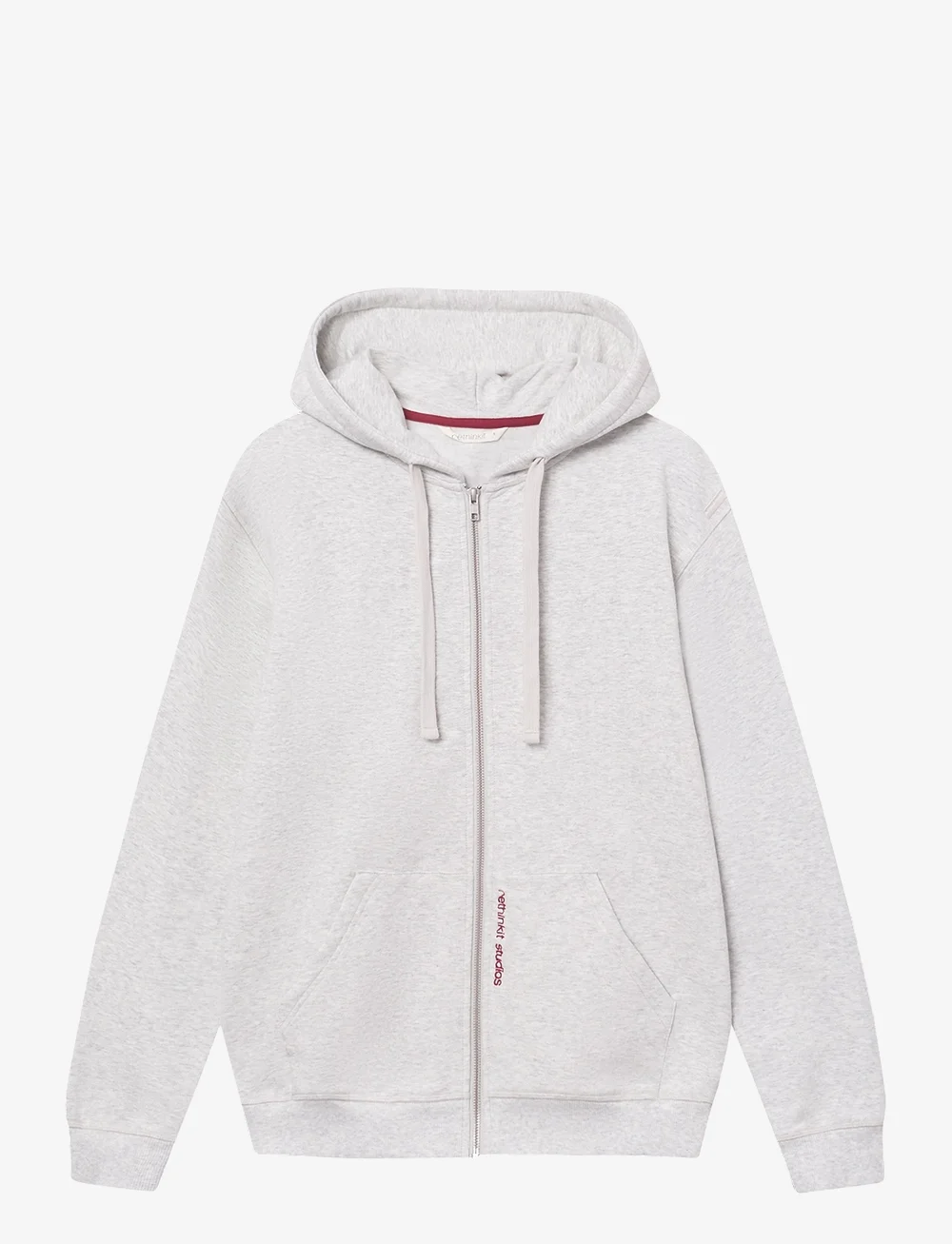 Rethinkit Studios - Sweat zip hoodie unisex Easy - hættetrøjer - light melange grey - 0