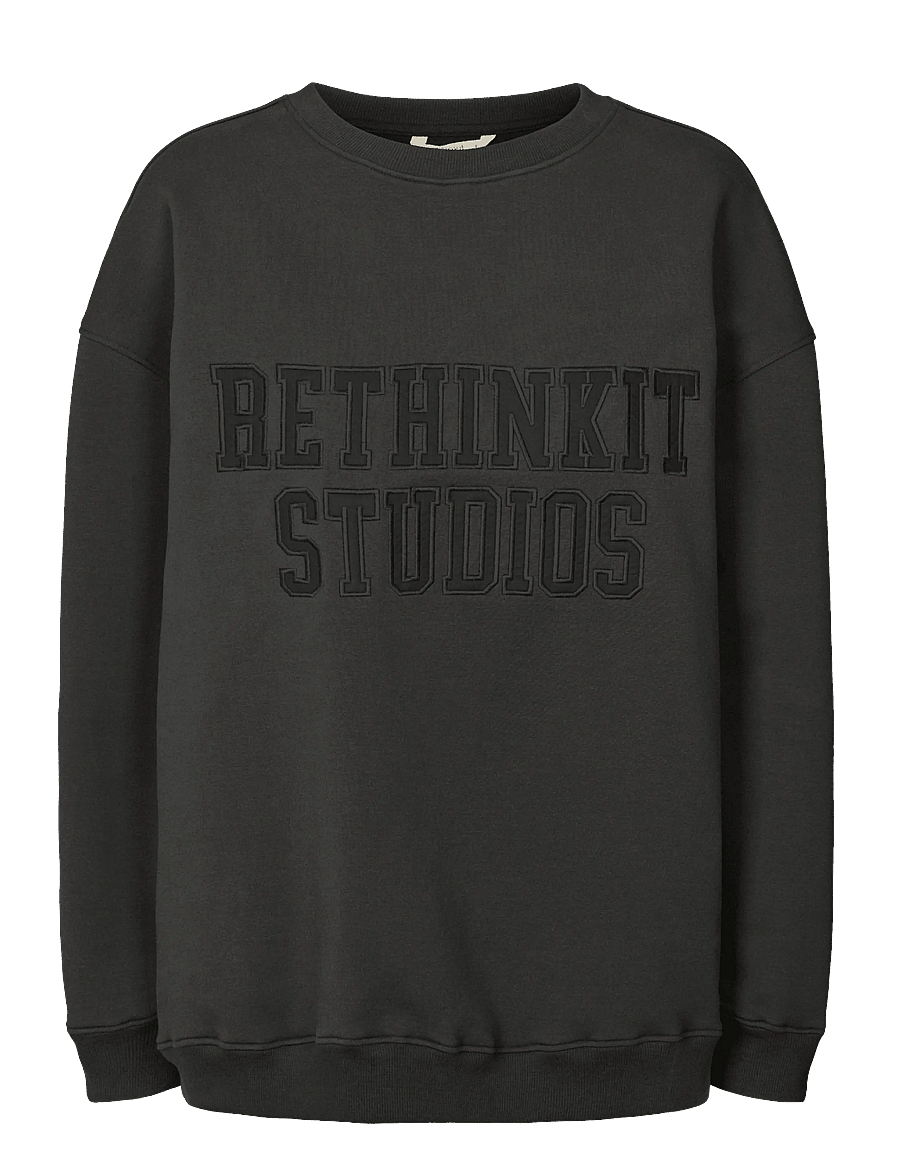 Rethinkit Studios - Sweat Shirt Logo - sweatshirts - almost black - 0
