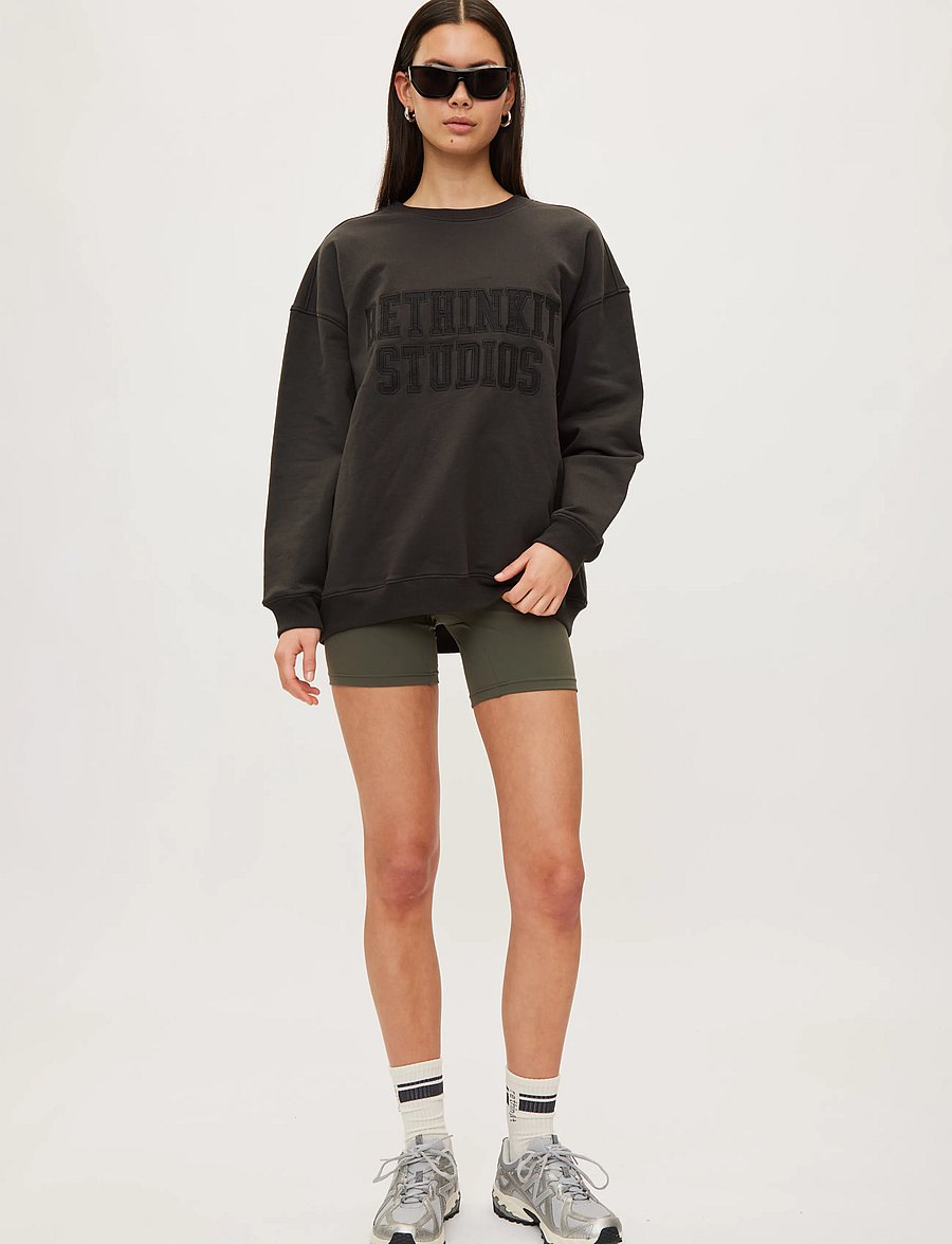 Rethinkit Studios - Sweat Shirt Logo - dressipluusid - almost black - 0