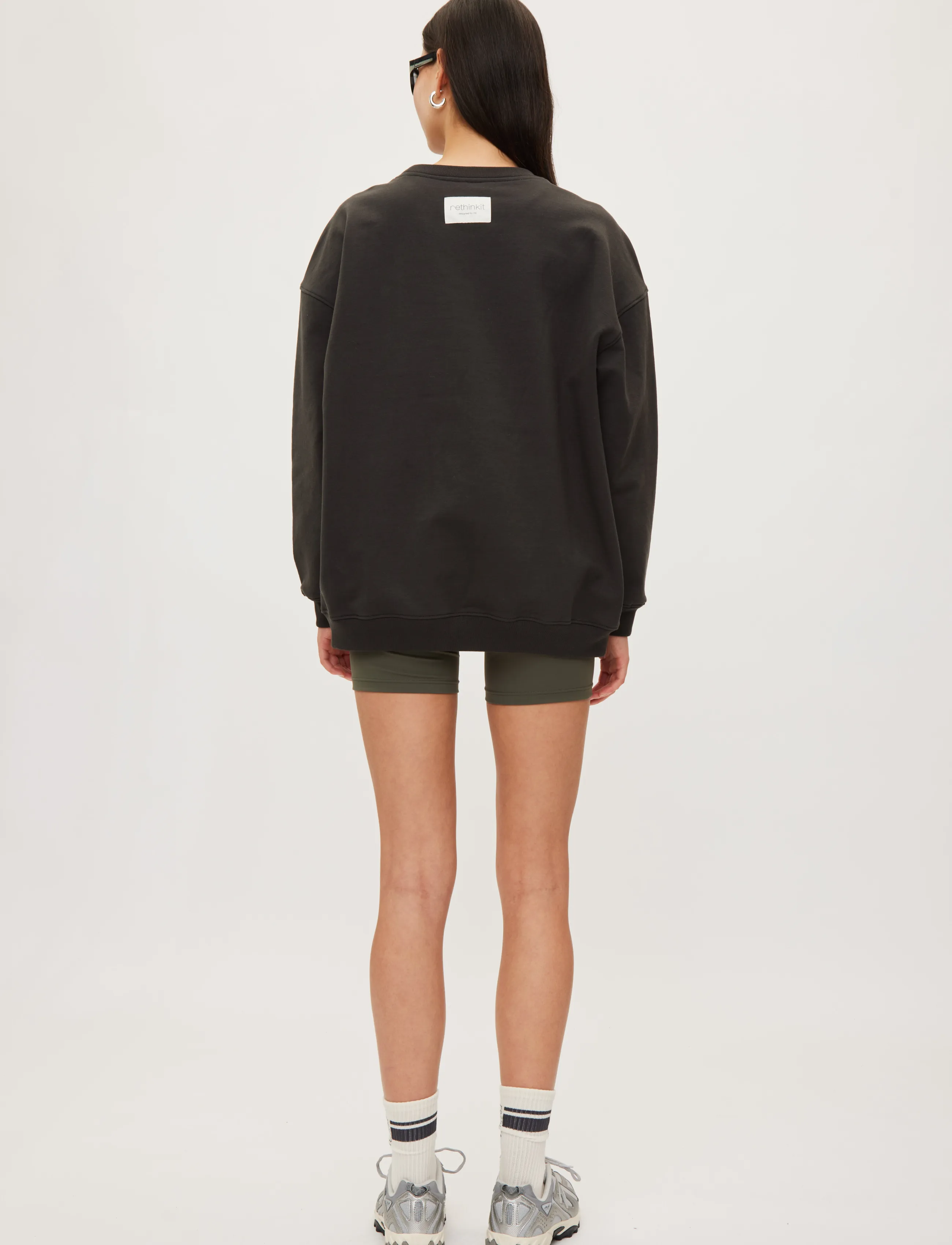 Rethinkit Studios - Sweat Shirt Logo - dressipluusid - almost black - 5