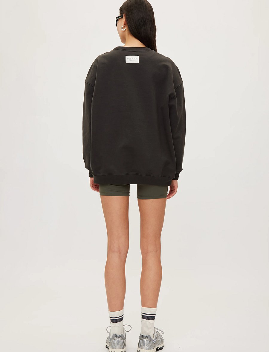 Rethinkit Studios - Sweat Shirt Logo - dressipluusid - almost black - 5