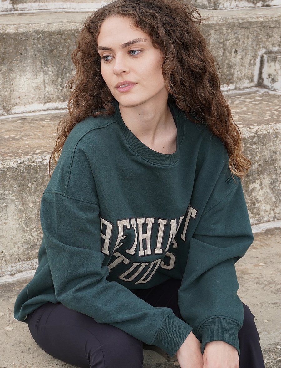 Rethinkit Studios - Sweat Shirt Logo - sweatshirts - deep green - 0