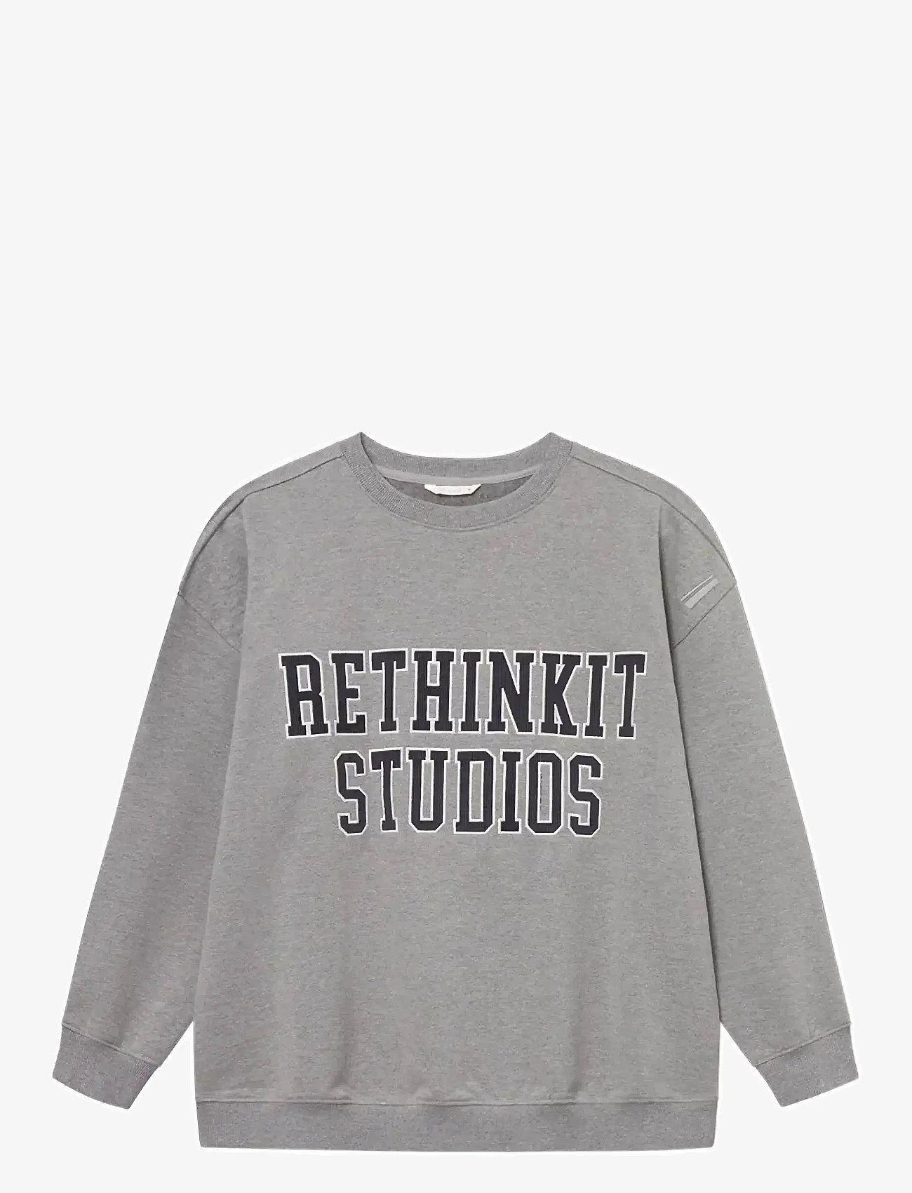 Rethinkit Studios - Sweat Shirt Logo - naised - grey melange - 0