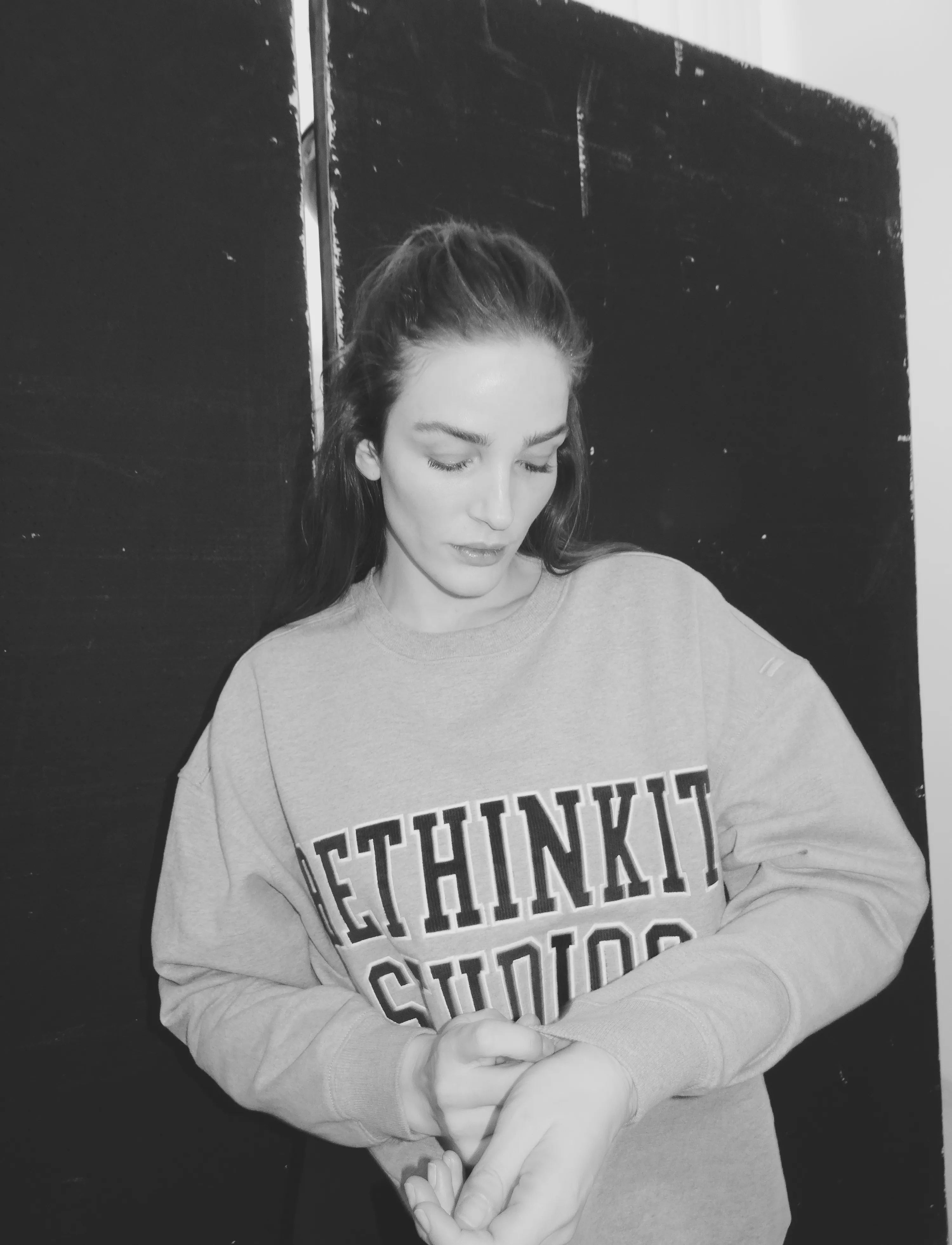 Rethinkit Studios Sweat Shirt Logo, Kvinder, Logo Sweatshirt, Grå, Str: S