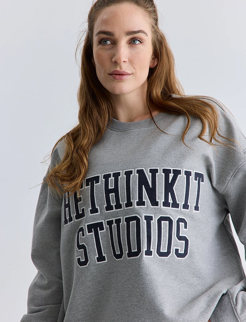 Rethinkit Studios - Sweat Shirt Logo - sweatshirts - grey melange - 4