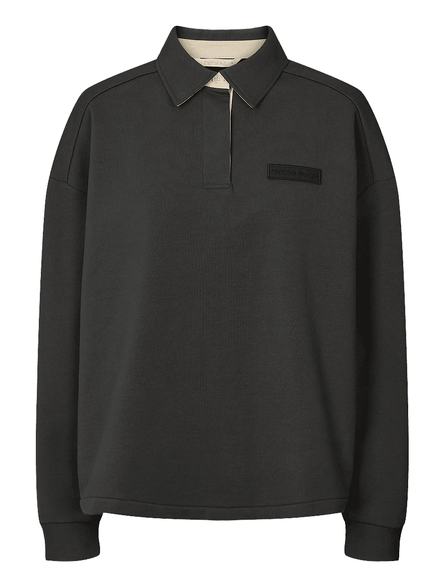 Rethinkit Studios - Sweat Shirt Polo One - almost black - 0