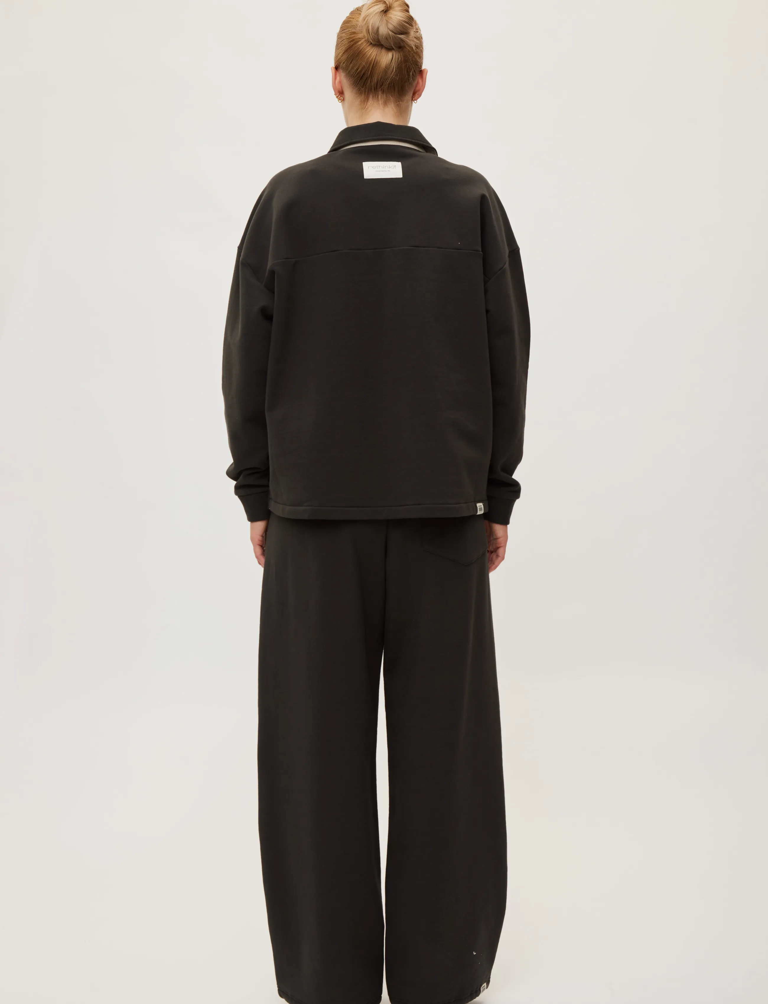 Rethinkit Studios - Sweat Shirt Polo One - polos - almost black - 4