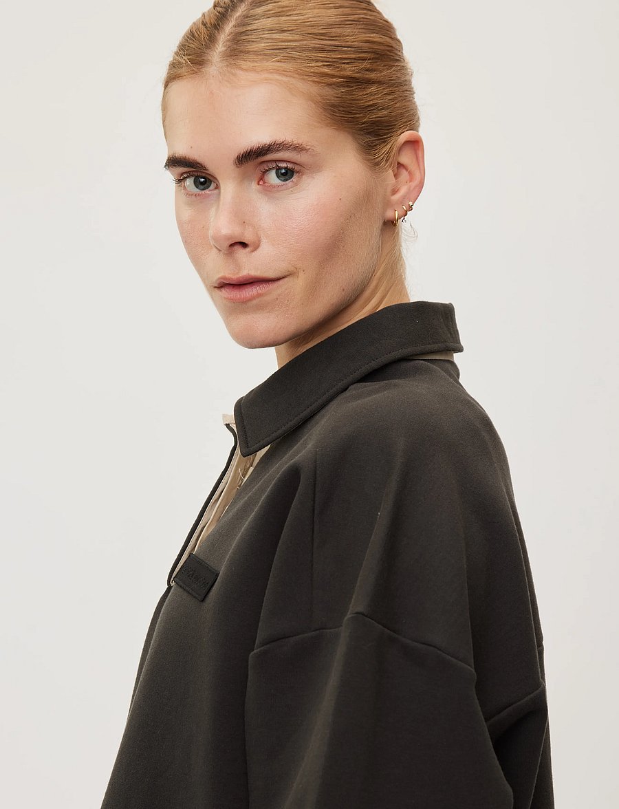 Rethinkit Studios - Sweat Shirt Polo One - poloer - almost black - 5