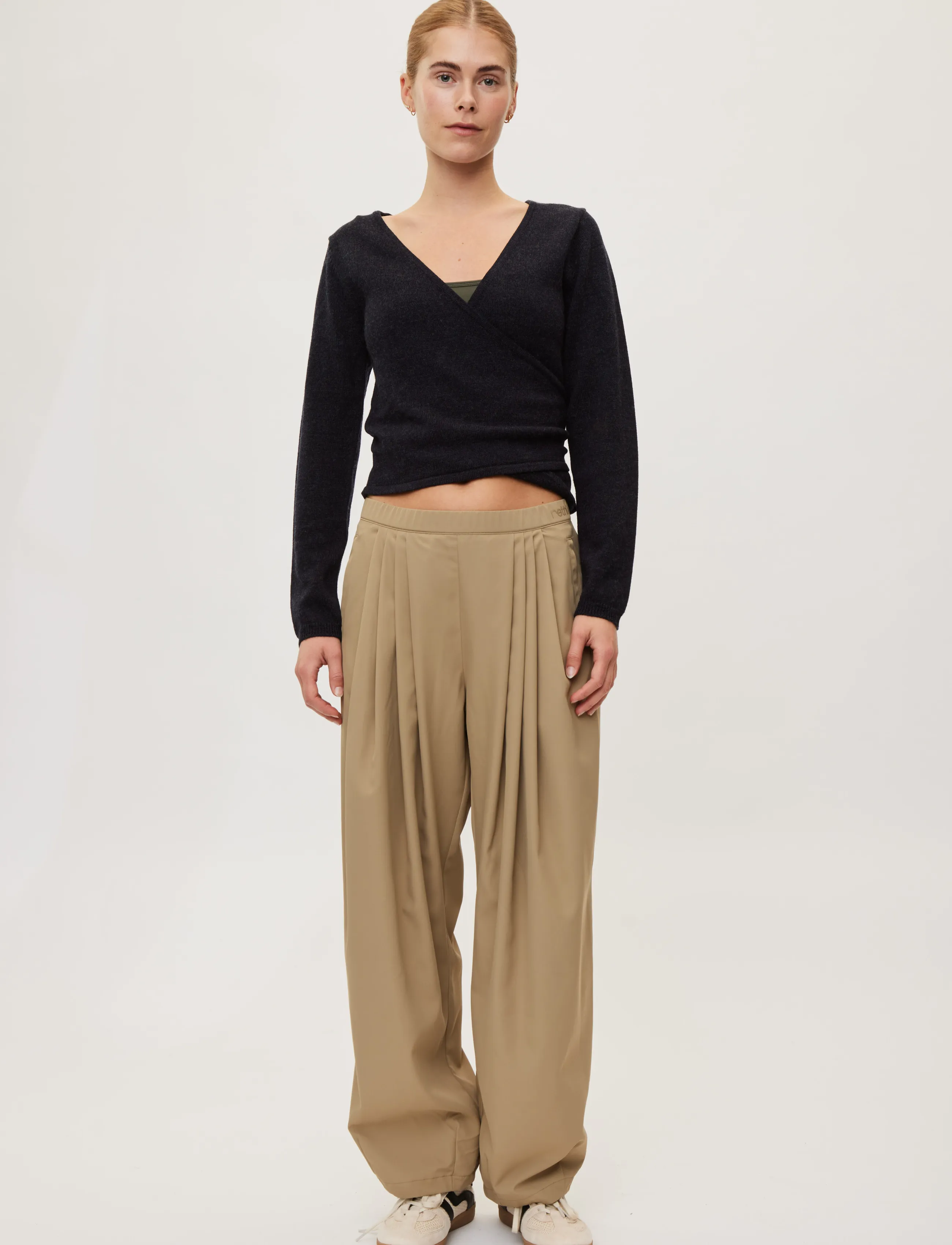 Rethinkit Studios - Wool Wrap Cardigan Keep Me - autumn savings - dark navy melange - 2