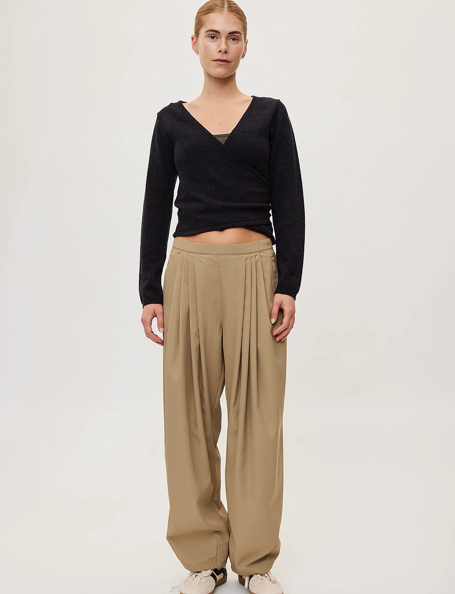 Rethinkit Studios - Wool Wrap Cardigan Keep Me - sweatshirts - dark navy melange - 2
