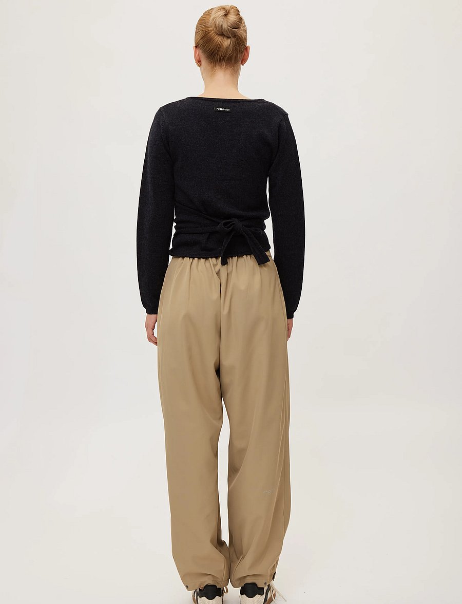 Rethinkit Studios - Wool Wrap Cardigan Keep Me - sweatshirts - dark navy melange - 4