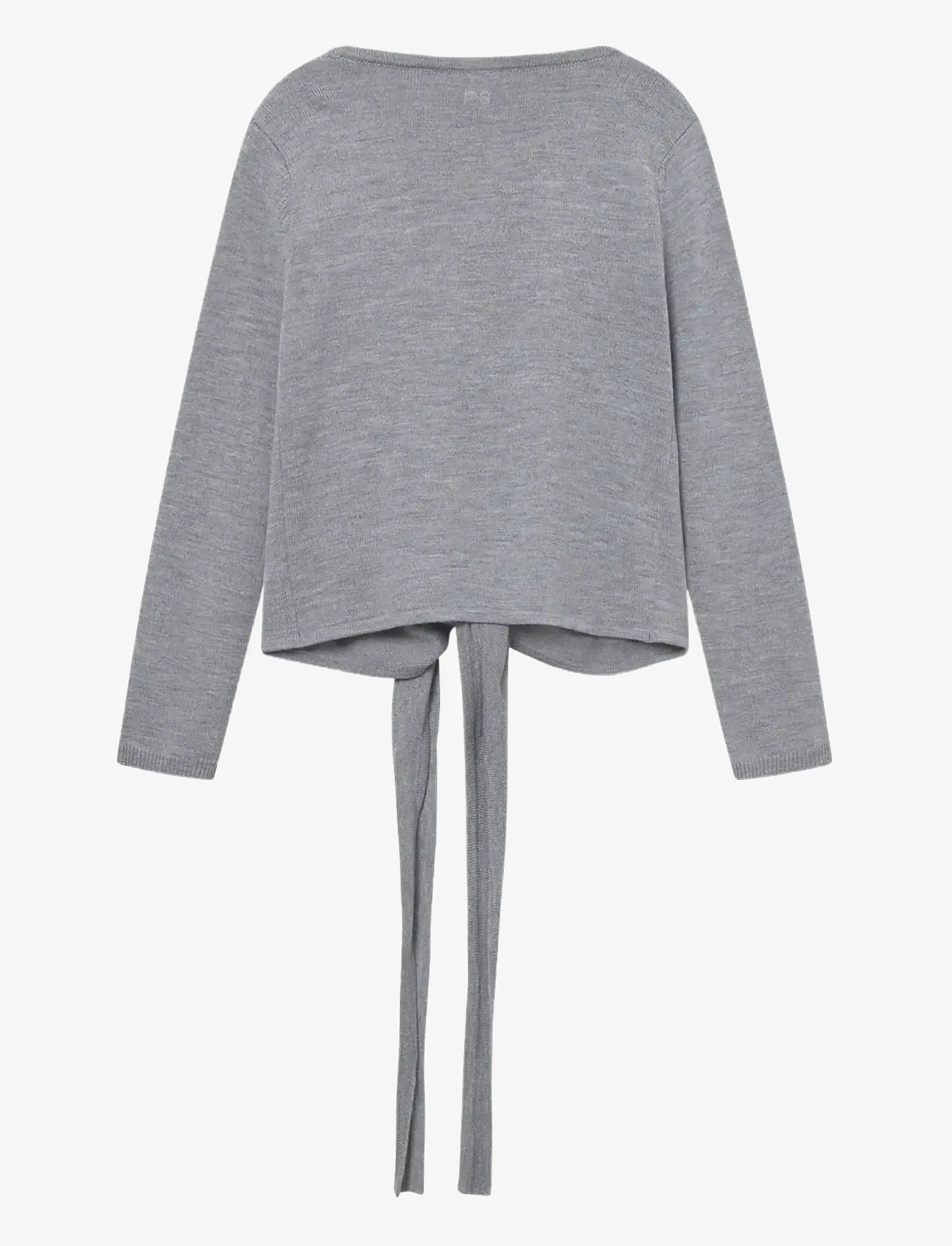 Rethinkit Studios - Wool Wrap Cardigan Keep Me - strik - light melange grey - 1