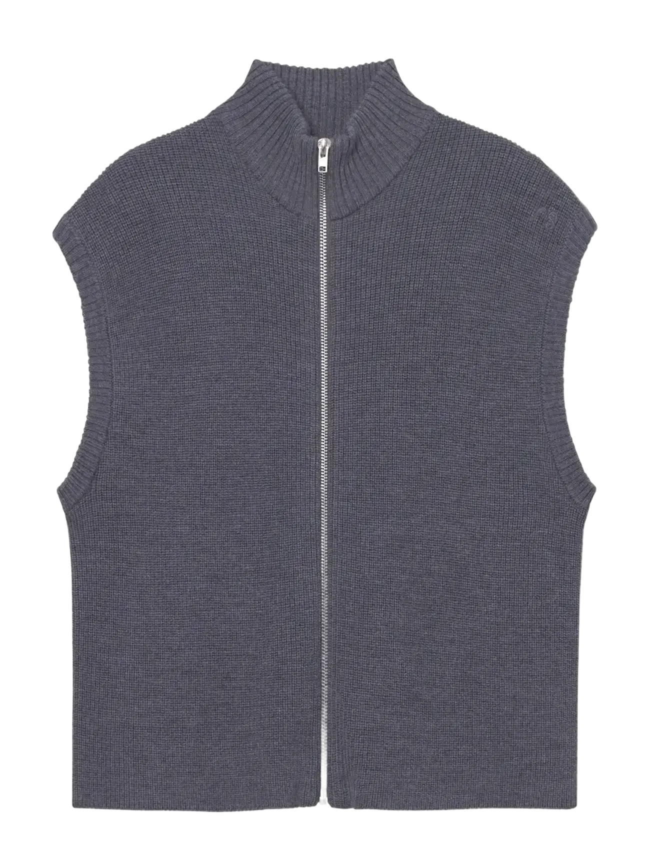 RETHINKIT STUDIOS Wolle Zip Vest Oslo Grau - XS - Damen