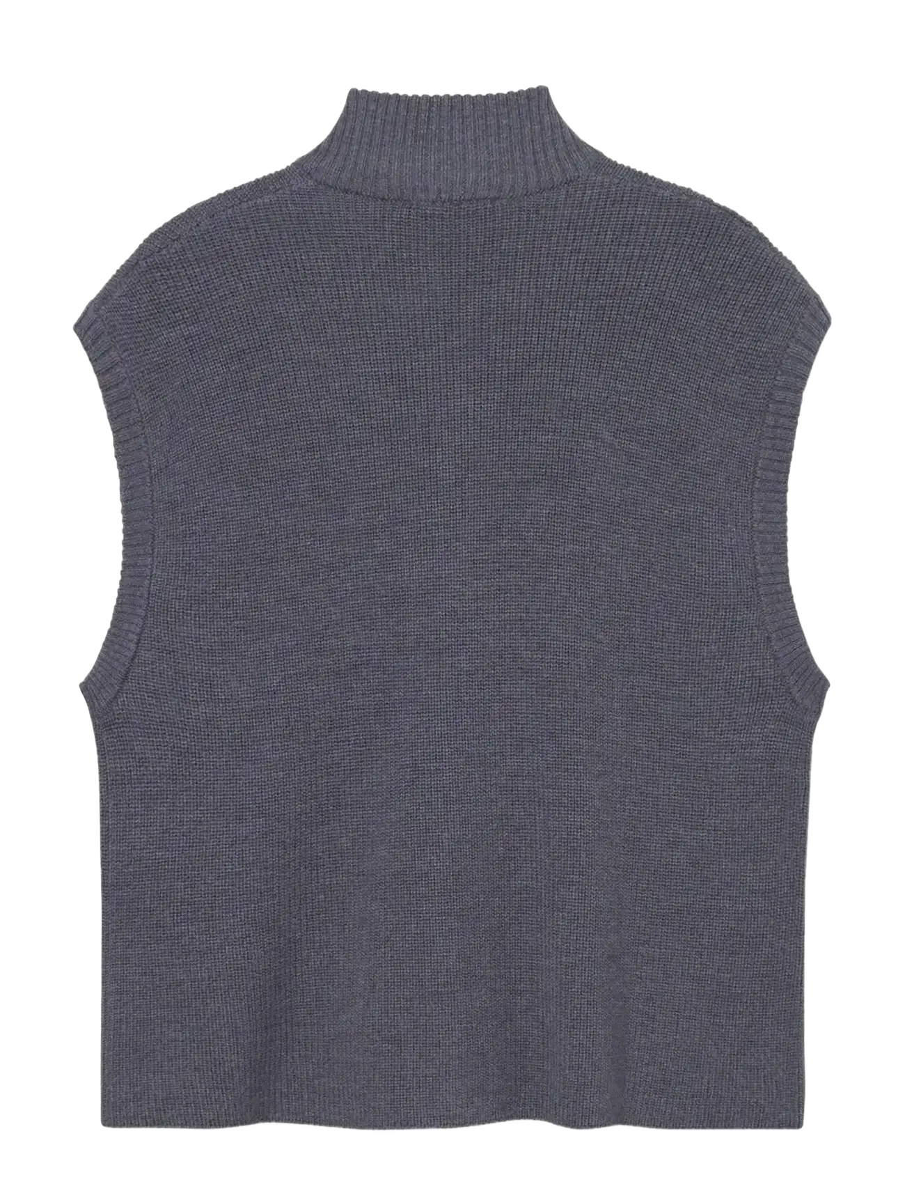 Rethinkit Studios - Wool Zip Vest Oslo - sweatshirts - dark melange grey - 2