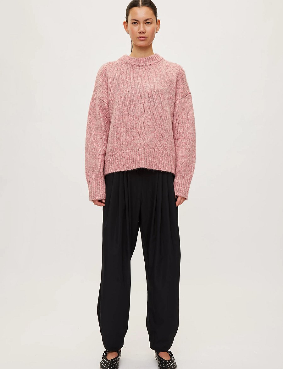 Rethinkit Studios - Knit Round Neck Slope - sweatshirts - snowberry melange - 0