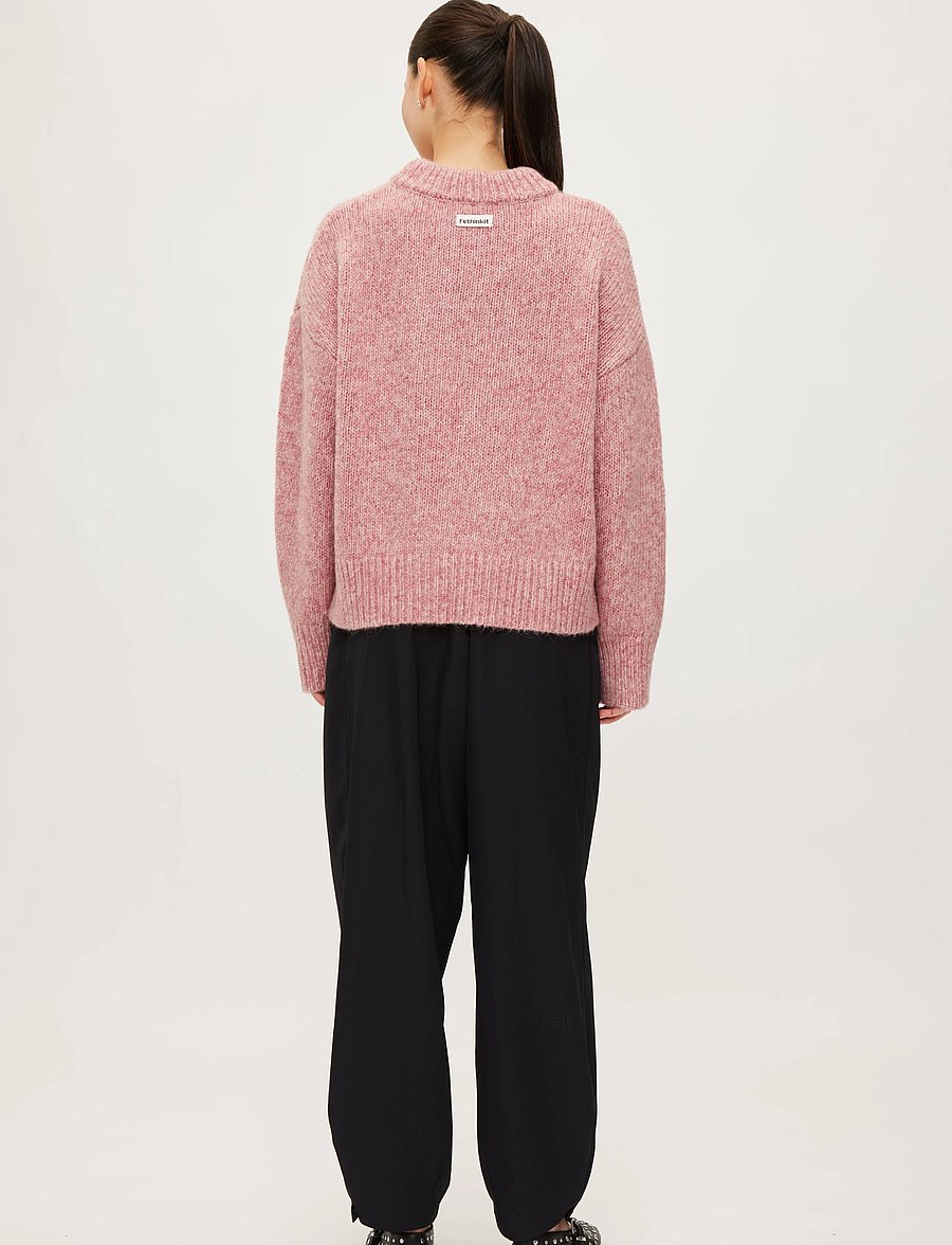 Rethinkit Studios - Knit Round Neck Slope - sweatshirts - snowberry melange - 4