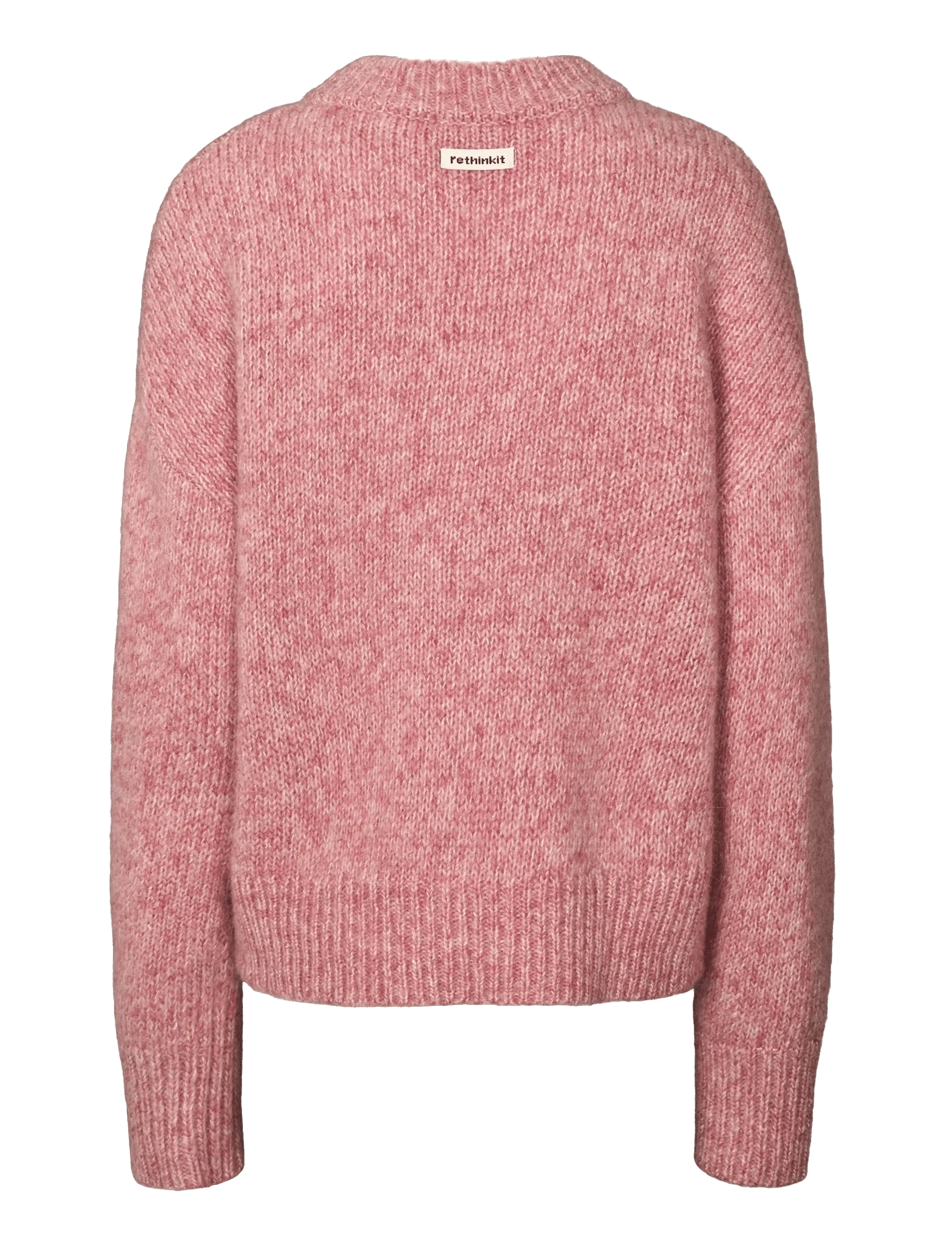 Rethinkit Studios - Knit Round Neck Slope - sweatshirts - snowberry melange - 2