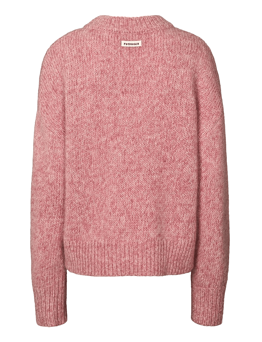 Rethinkit Studios - Knit Round Neck Slope - sweatshirts - snowberry melange - 2