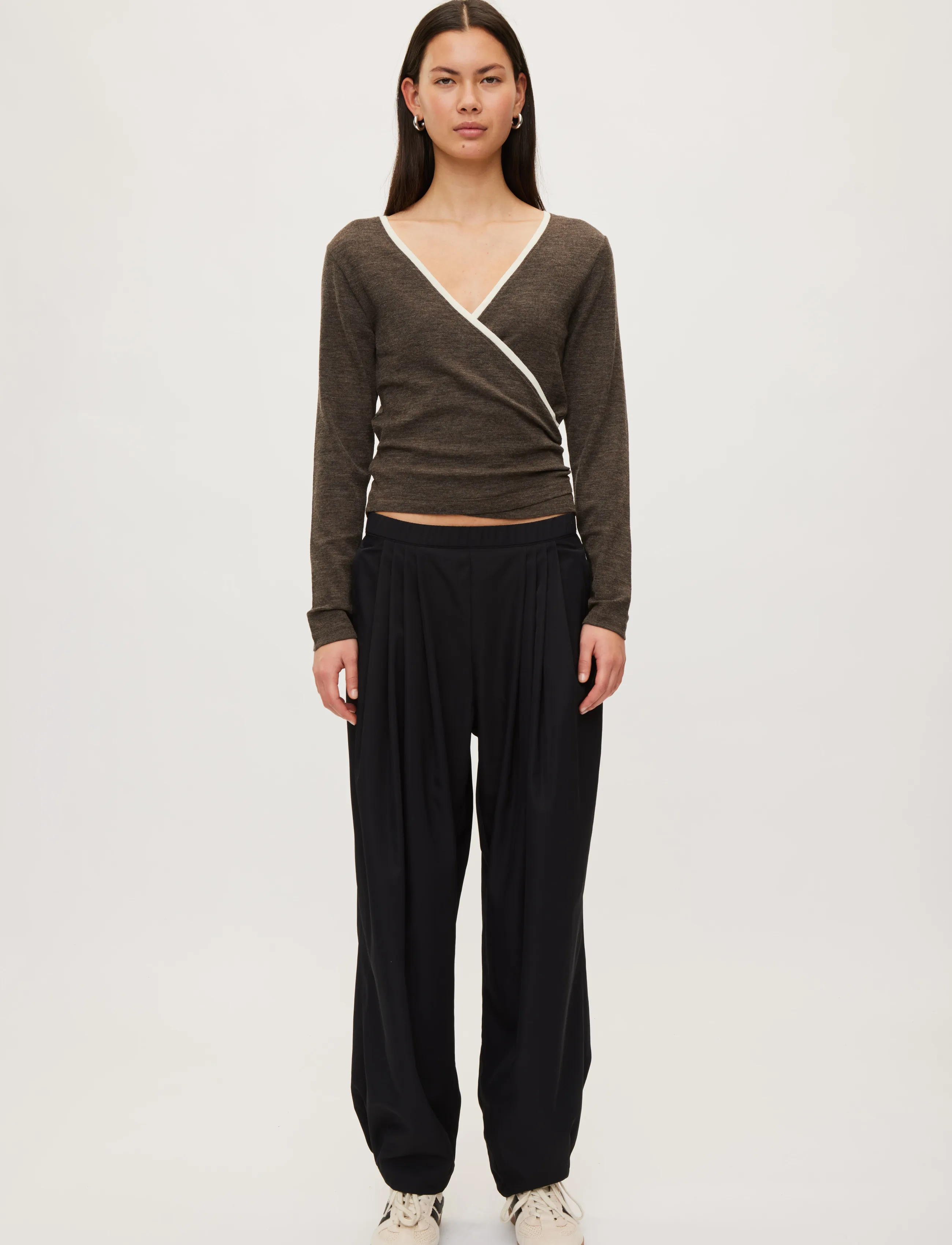 Merino Wool Wrap Cardigan Haze