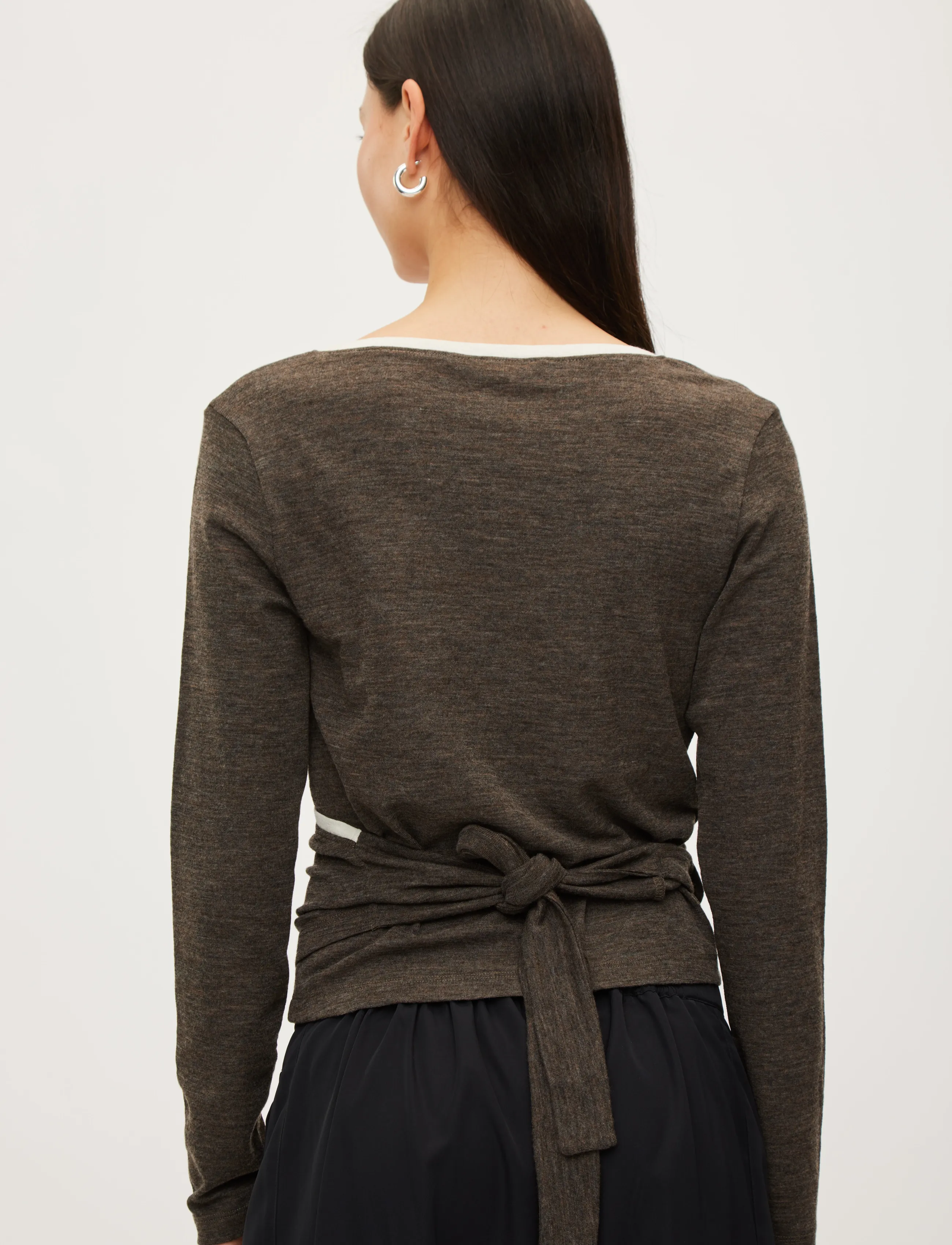 Rethinkit Studios Merino Wool Wrap Cardigan Haze dam – bild 4